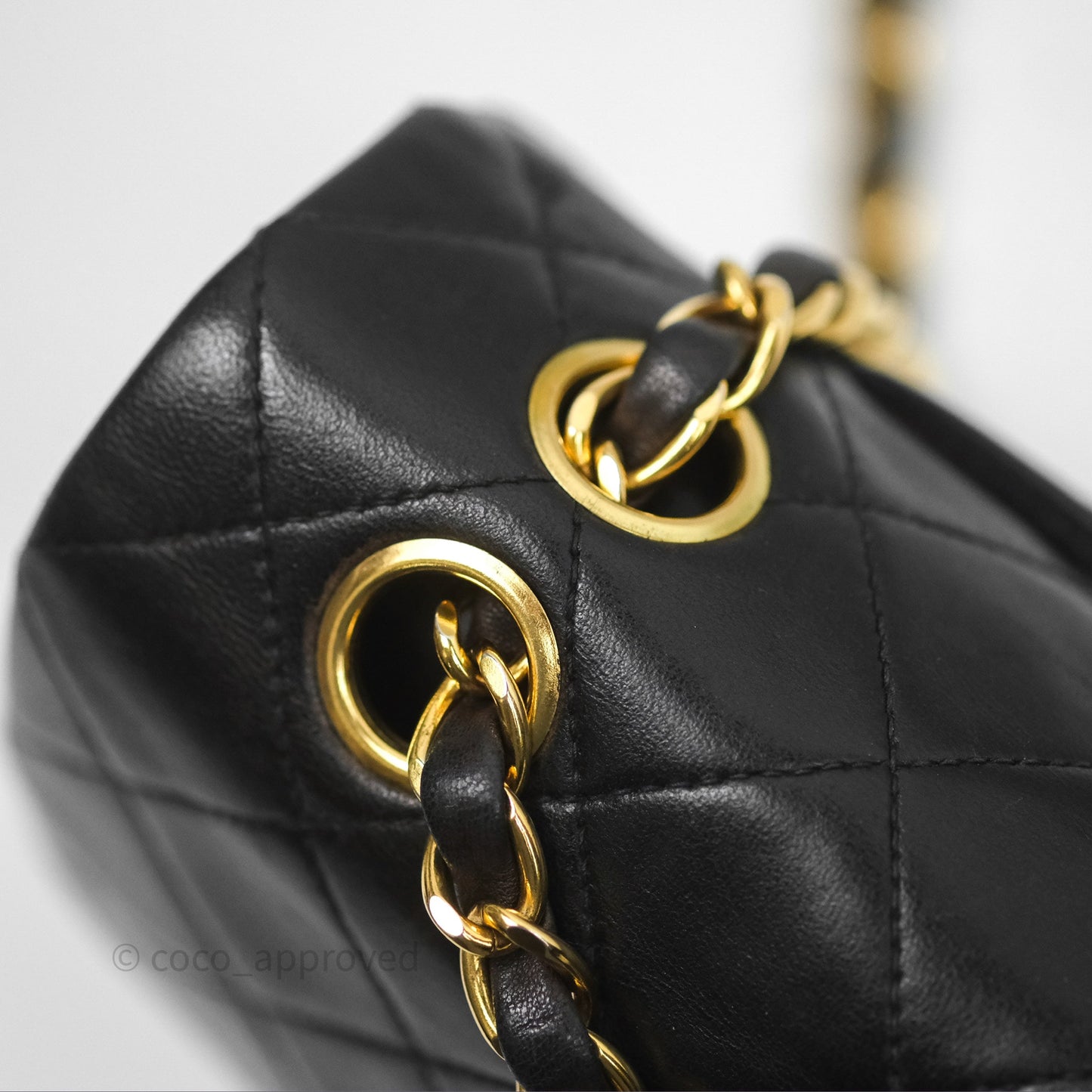 Chanel Classic Vintage Small Flap Black Lambskin 24K Gold Hardware