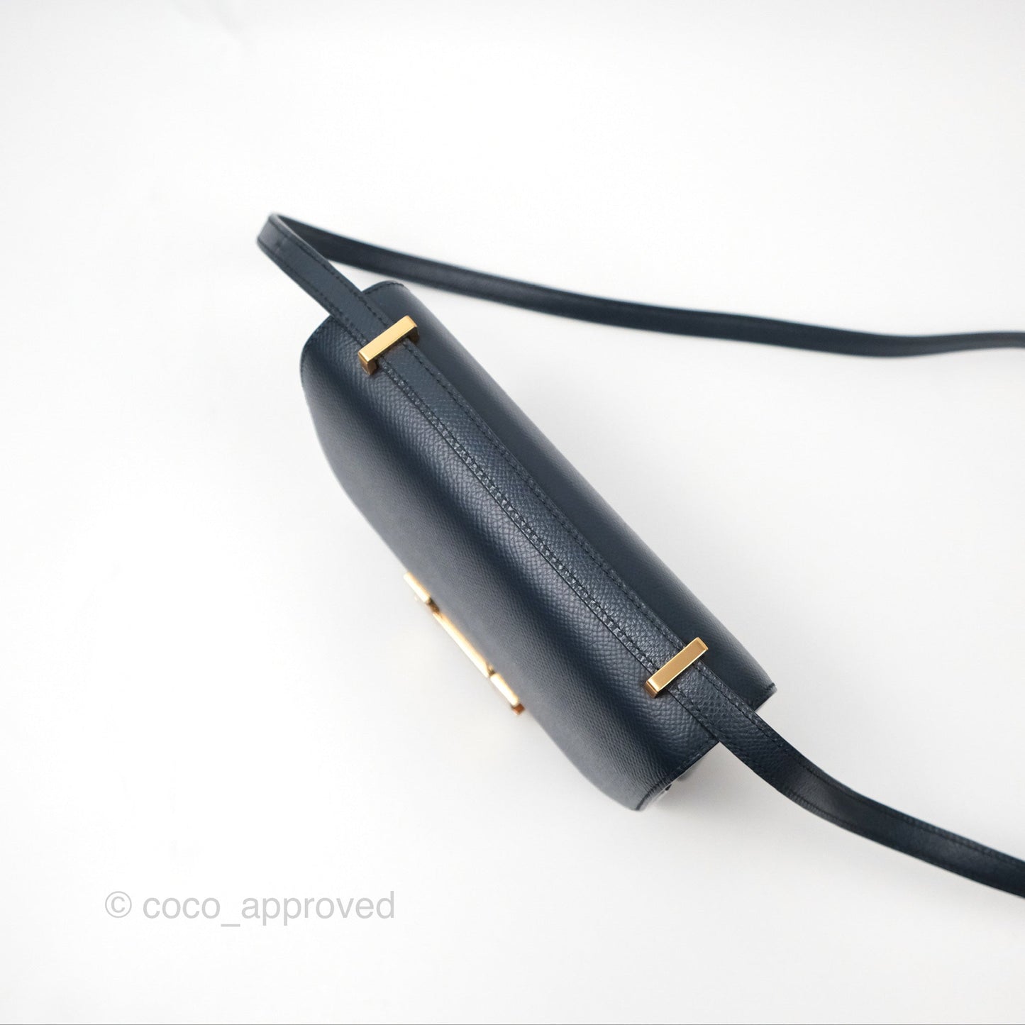 Hermès Constance Mini 18cm Bleu Nuit 2Z Epsom Rose Gold Hardware