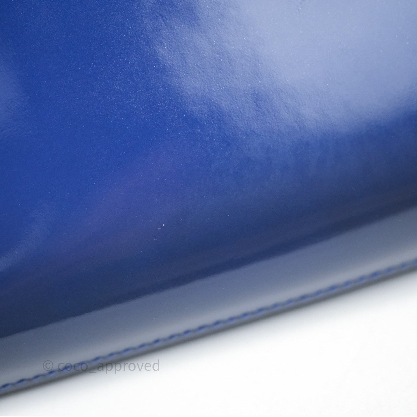 Saint Laurent Large Belle De Jour Clutch Blue Patent