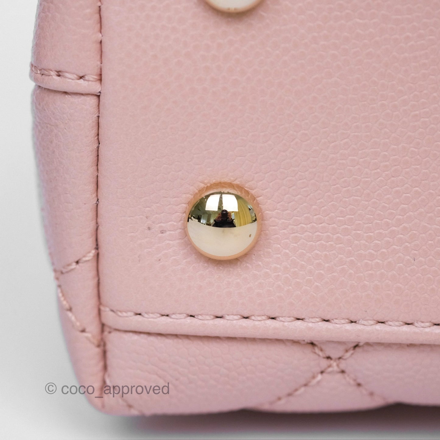 Chanel Small Coco Handle Pink Caviar Gold Hardware