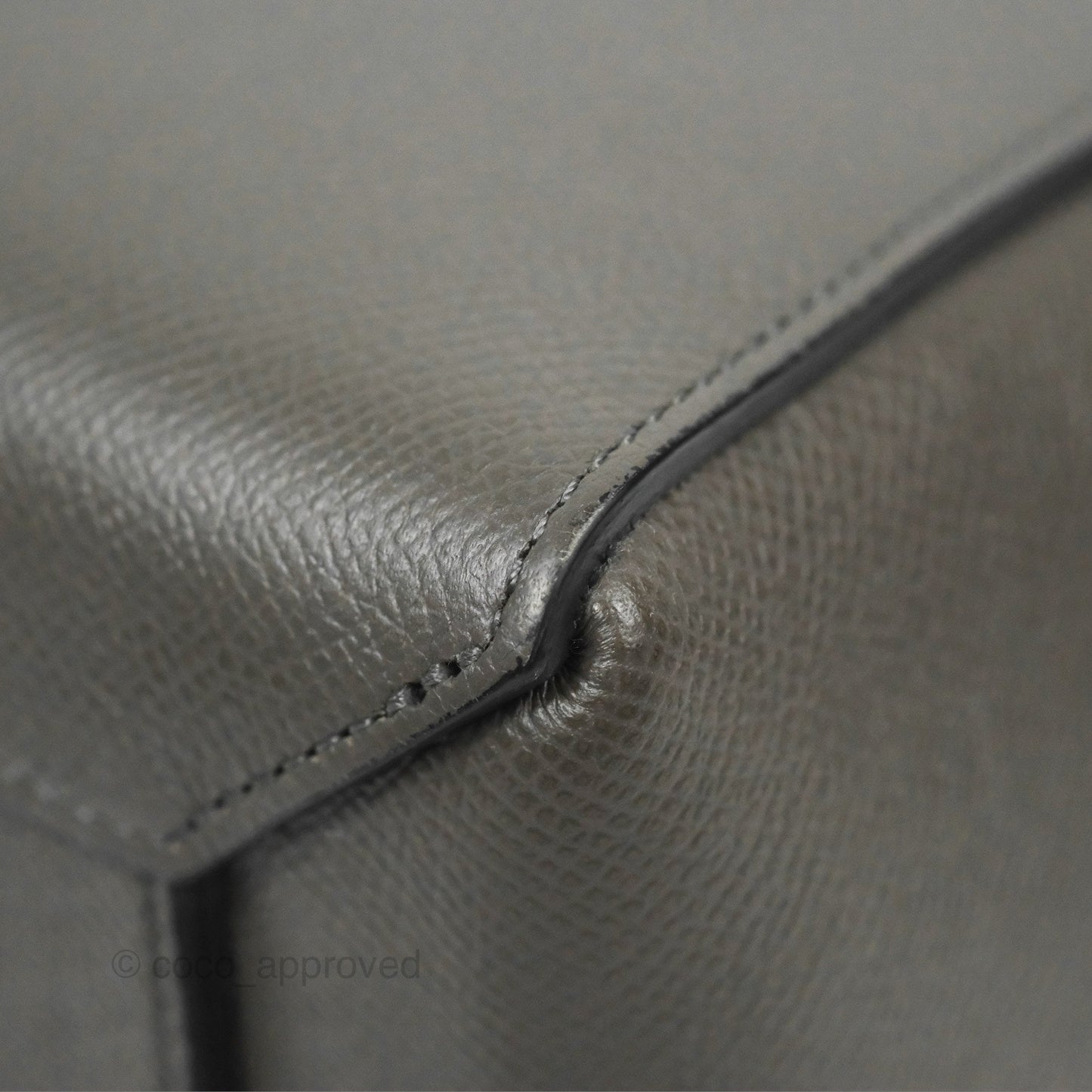Celine Micro Belt Bag Grey Grained Calfskin Gold Hardware