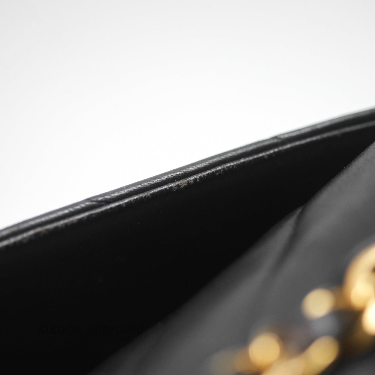 Chanel Vintage Chevron Envelope Flap Bag Black Lambskin 24K Gold Hardware