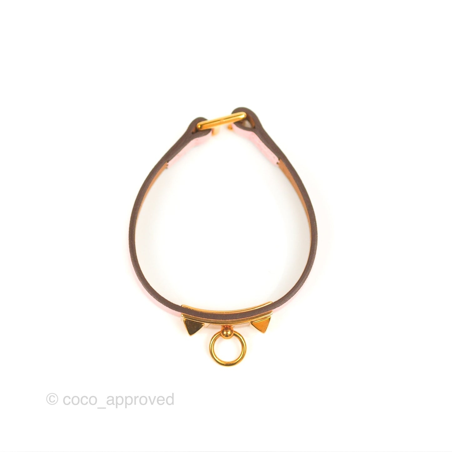 Hermès Rivale Mini Bracelet Rose Sakura Swift Rose Gold Hardware