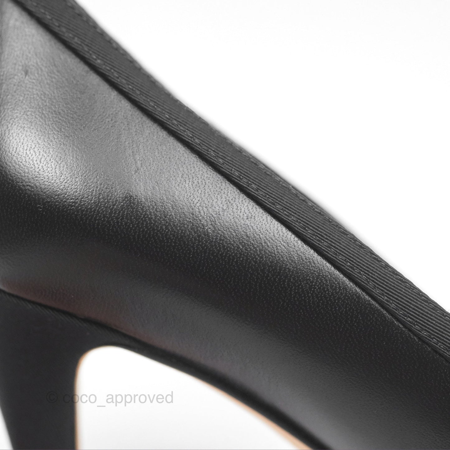 Chanel Classic Heels CC Black Lambskin Size 39.5