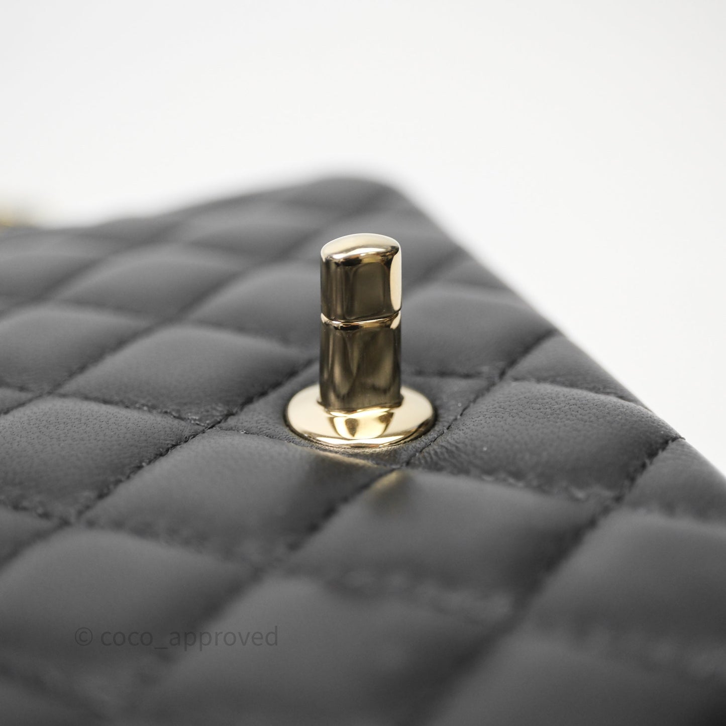 Chanel Mini Rectangular Black Lambskin Bag Gold Hardware