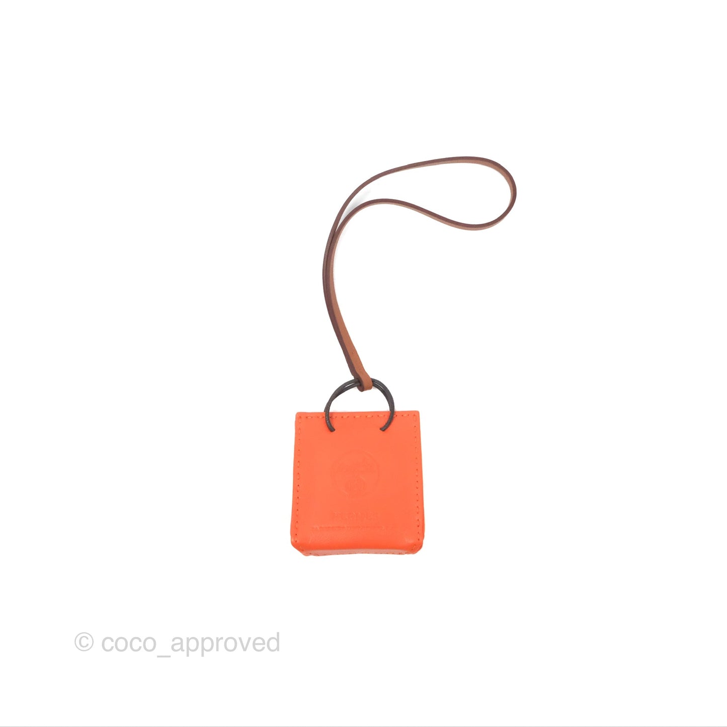 Hermès Orange Shopping Bag Charm
