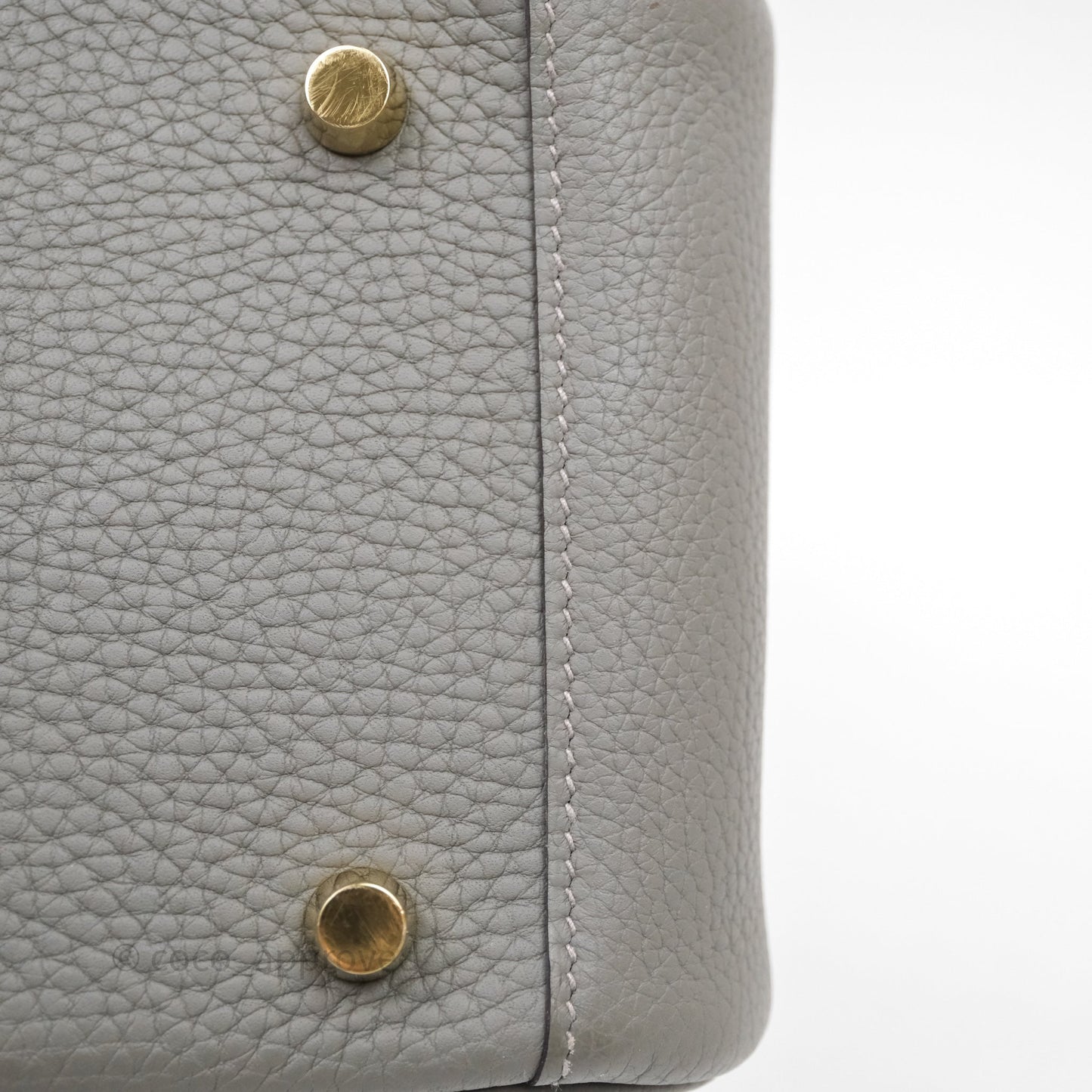 Hermès Lindy 26 Taurillion Clemence Gris Meyer 0L Gold Hardware
