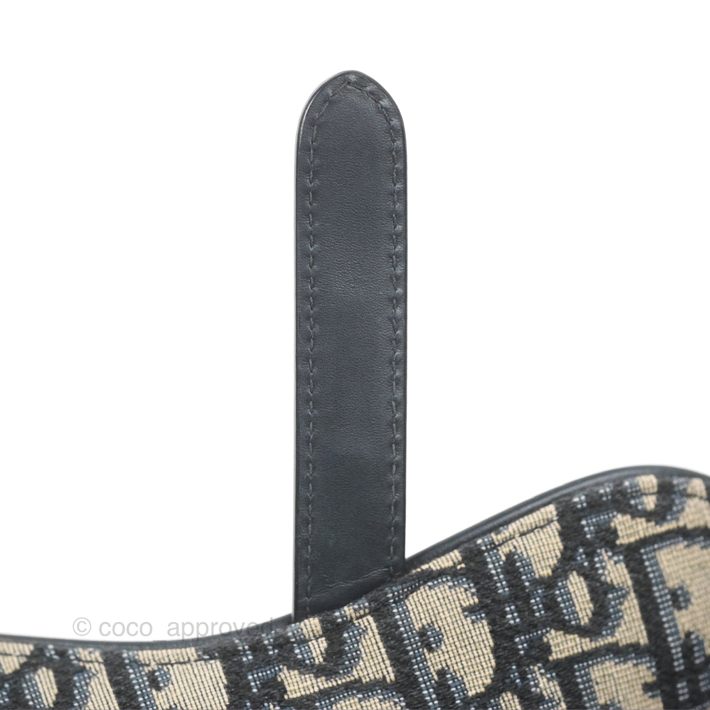Christian Dior Mini Saddle Bag Blue Oblique Jacquard Gold Hardware