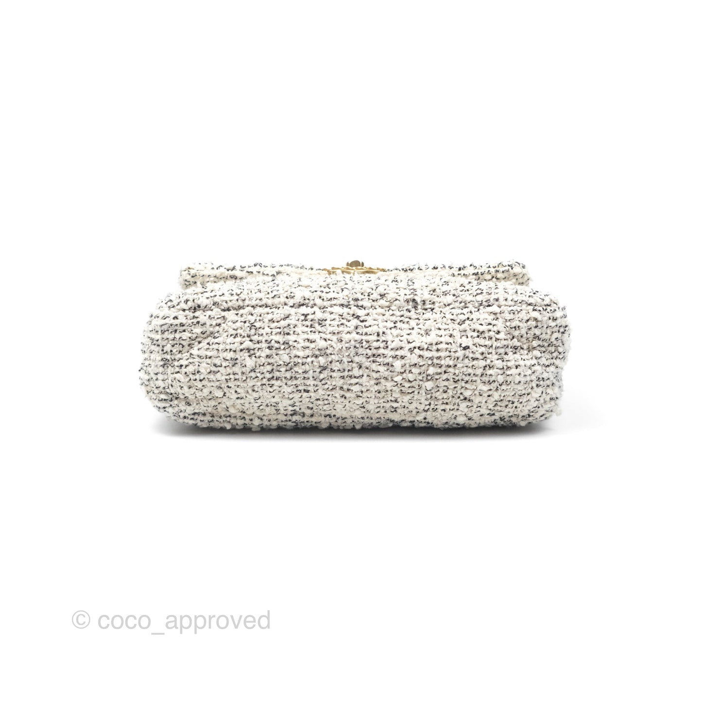Chanel 19 Small Tweed Oreo Cream Mixed Hardware