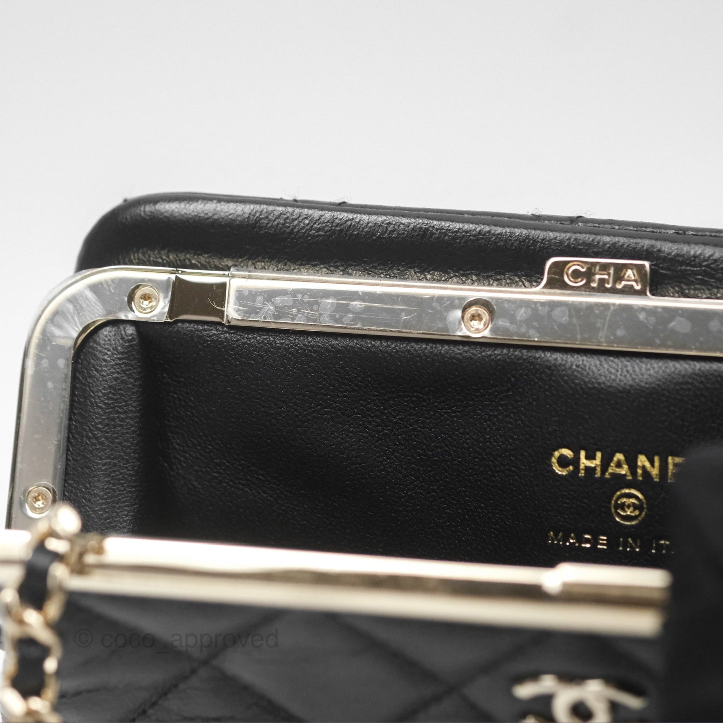 Chanel Clutch on Chain Black Calfskin Gold Hardware