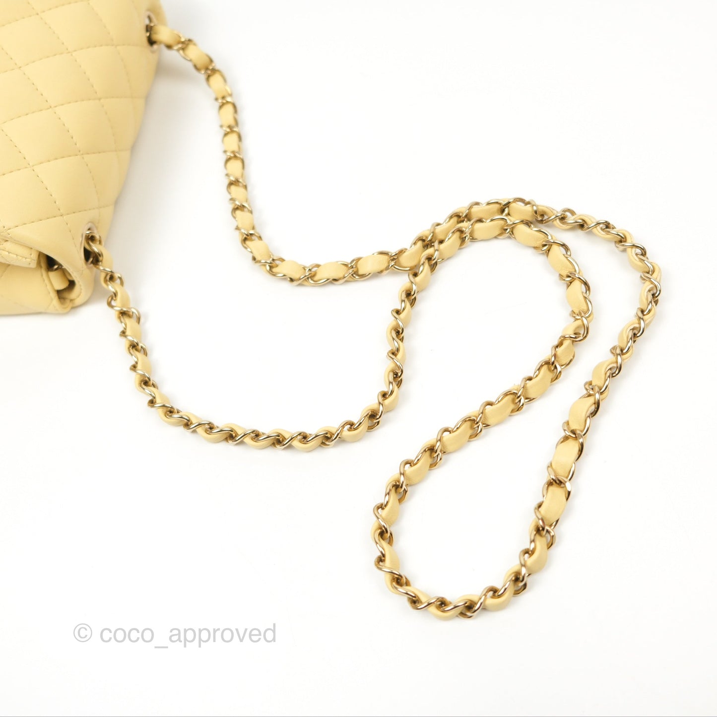 Chanel Quilted Mini Square Yellow Lambskin Gold Hardware