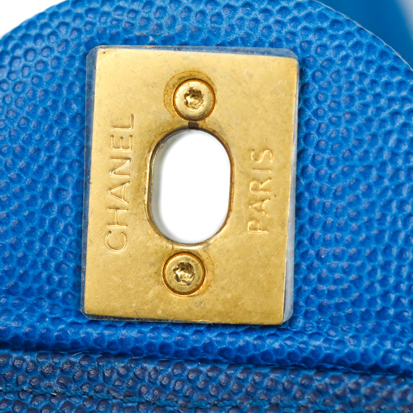 Chanel Quilted Sunset On The Sea Blue Flap Bag Caviar Aged Gold Hardware