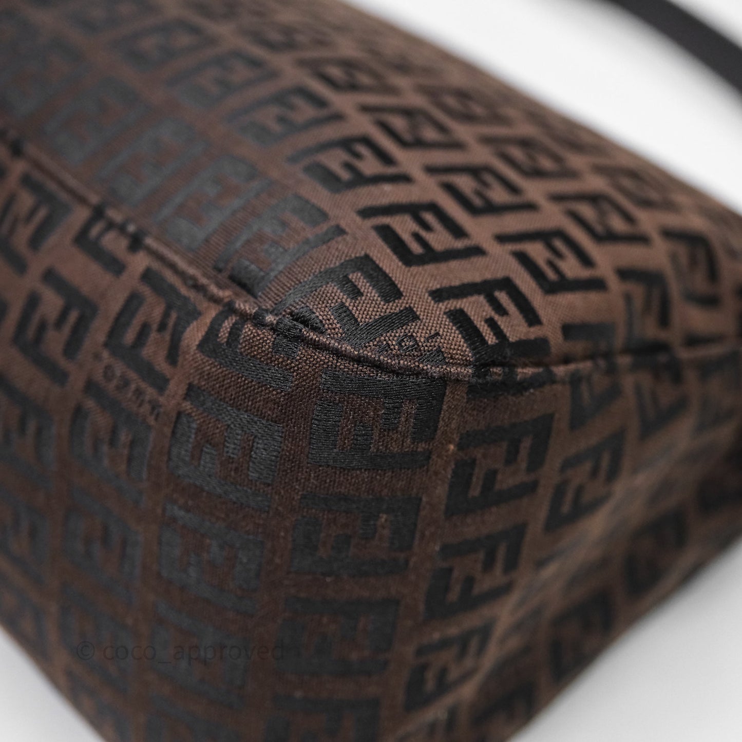 Fendi Vintage Mamma Baguette Bag Zucchino Dark Brown/ Black
