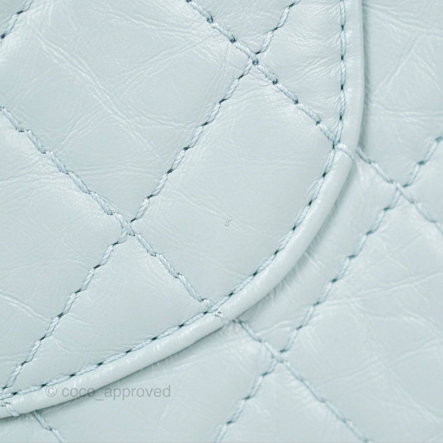 Chanel Reissue 226 Quilted Light Blue Aged Calfskin Gold Hardware