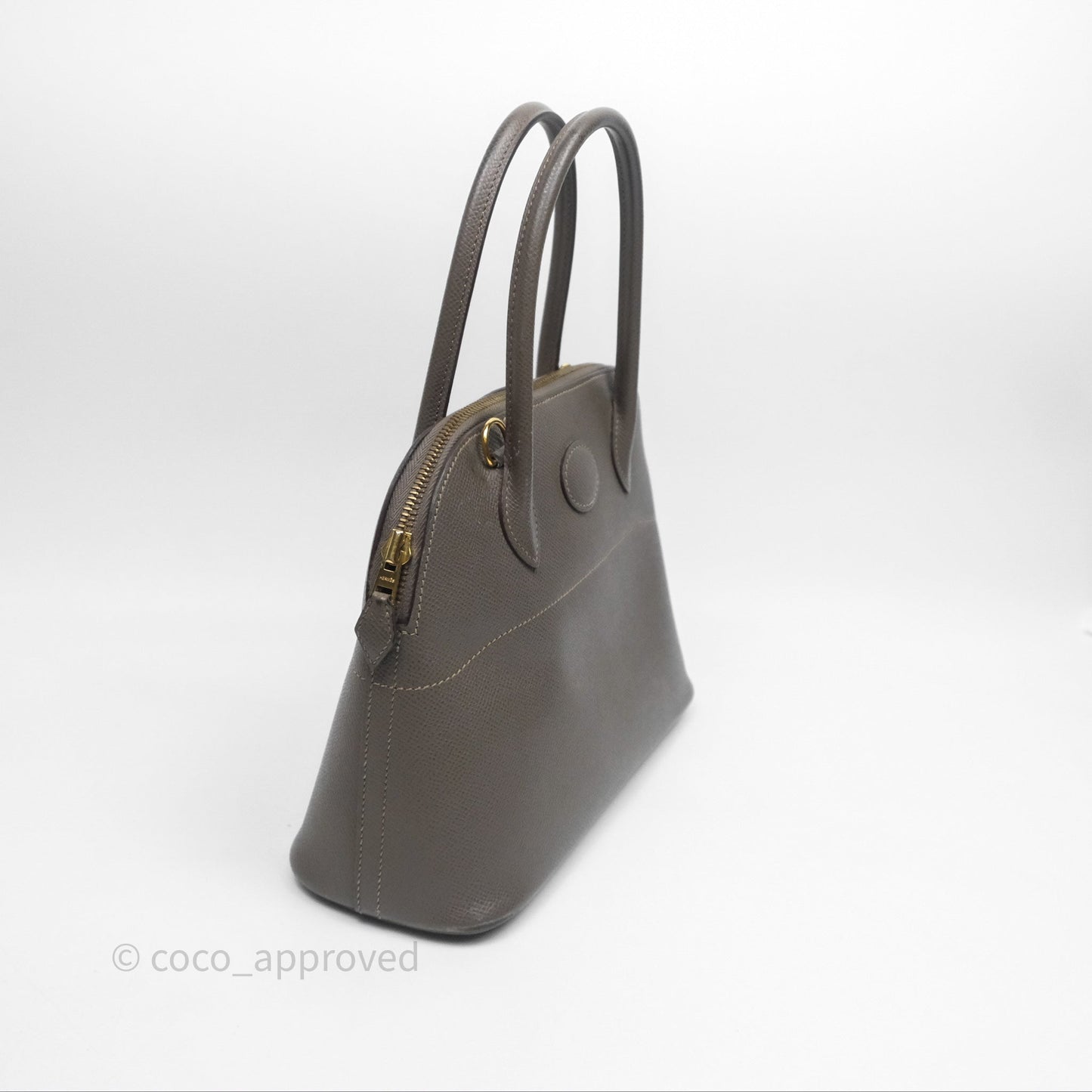 Hermès Bolide 27 Etain 8F Epsom Gold Hardware