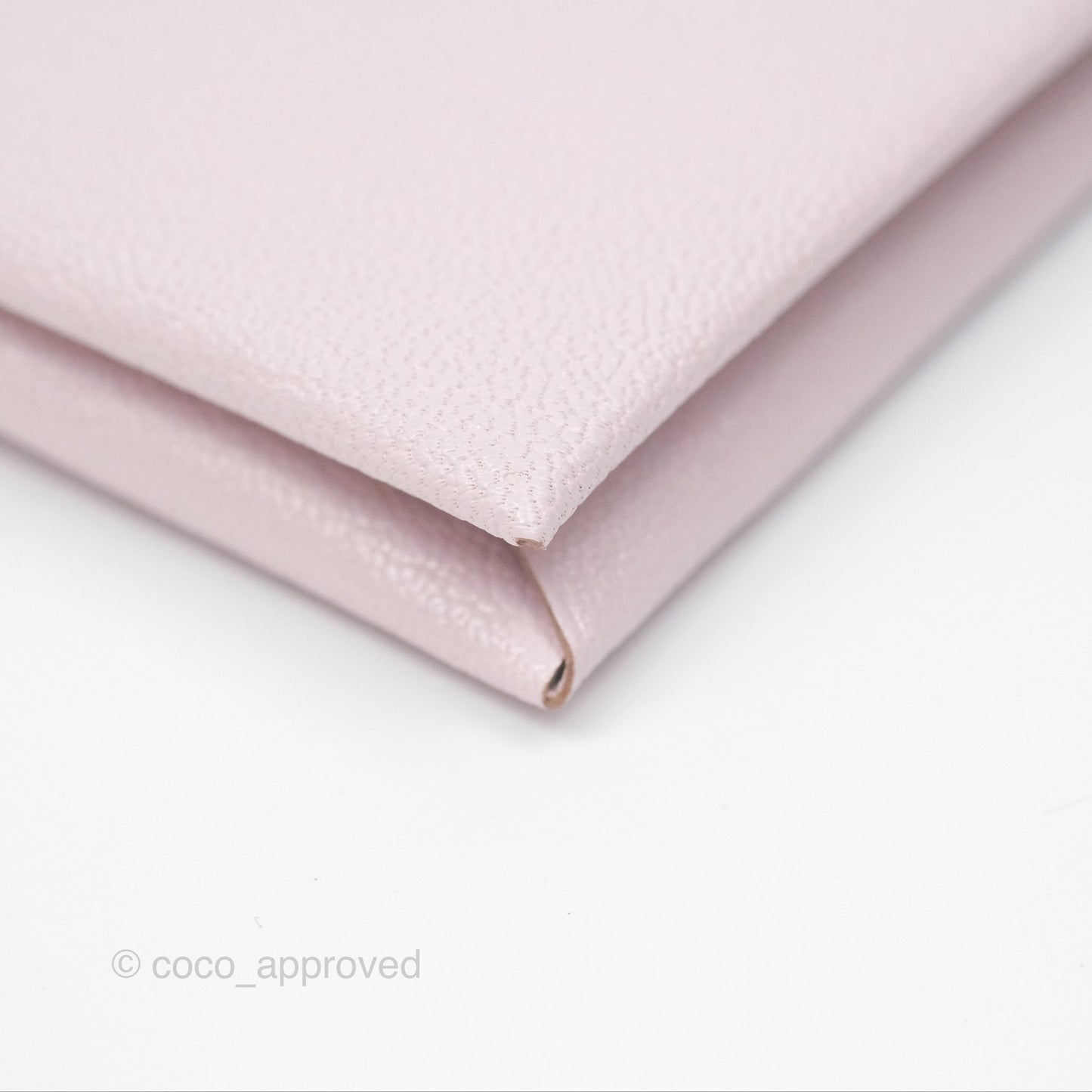 Hermès Calvi Card Holder Mauve Pale Chevre Mysore