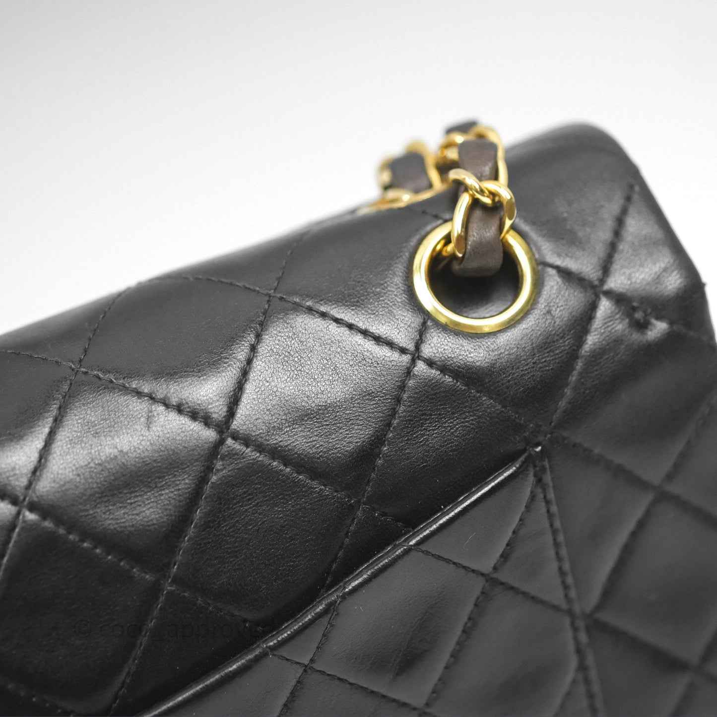 Chanel Classic Vintage Small Flap Black Lambskin 24K Gold Hardware