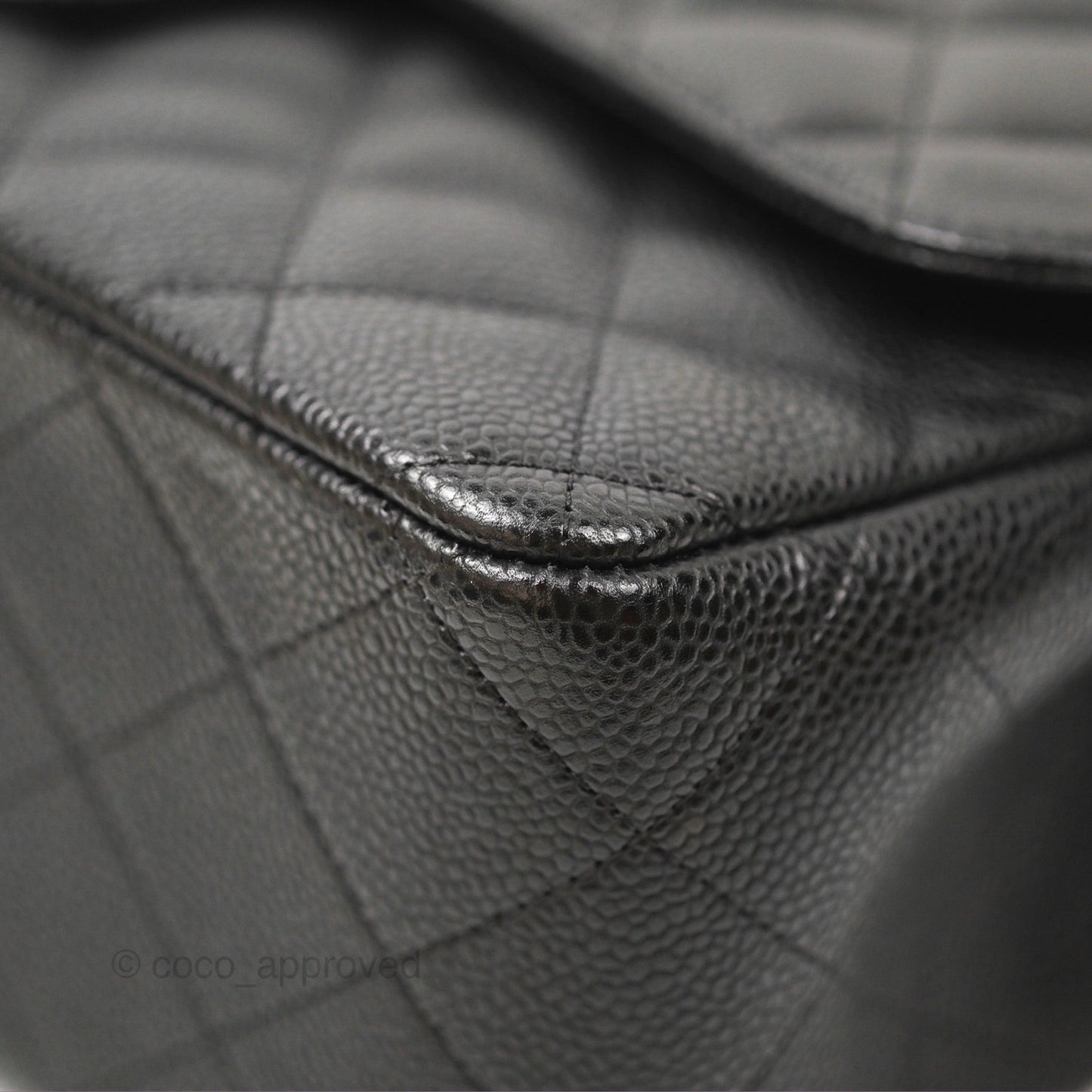 Chanel Jumbo Double Flap Black Caviar Silver Hardware⁣⁣