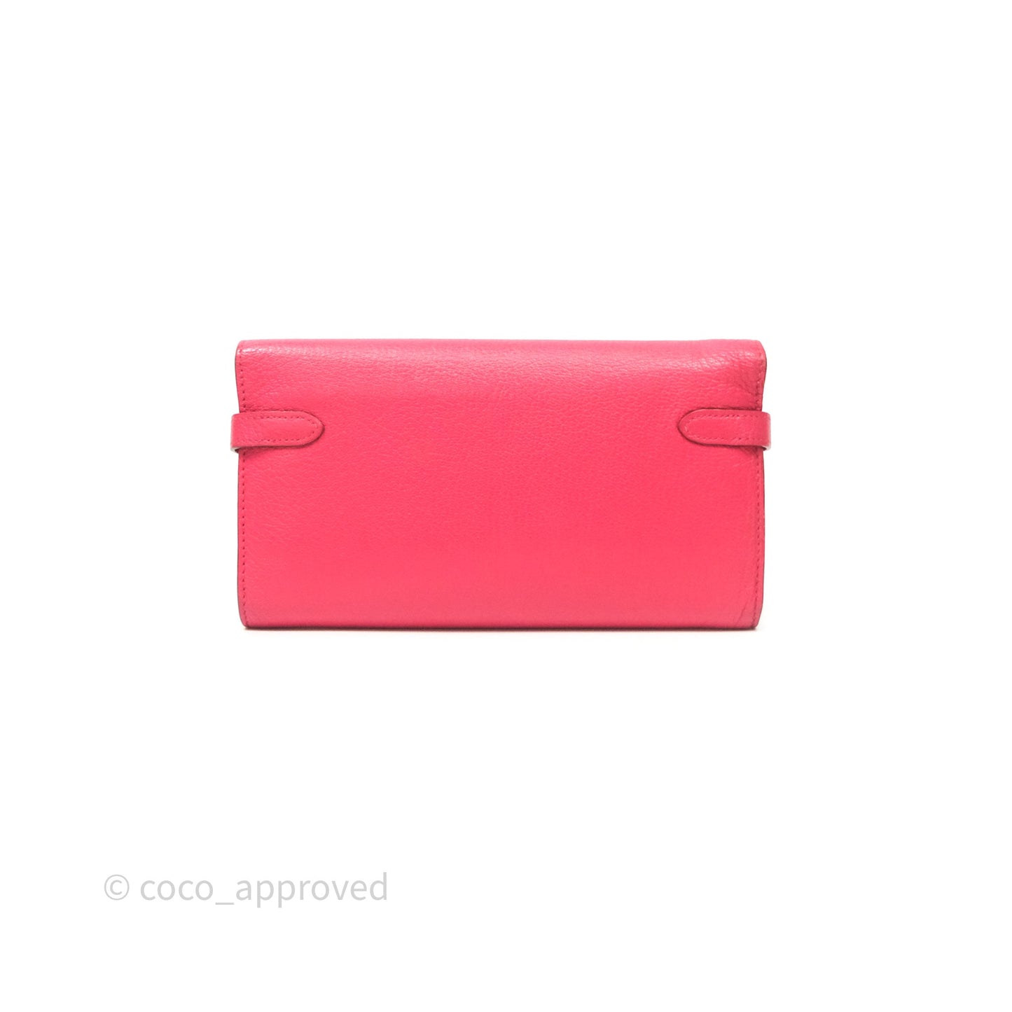 Hermès Kelly Wallet Pink Chevre Mysore Palladium Hardware