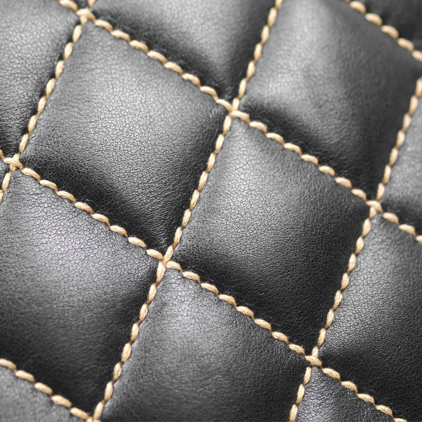 Chanel Vintage Wild Stitch Tote Bag Lambskin Black