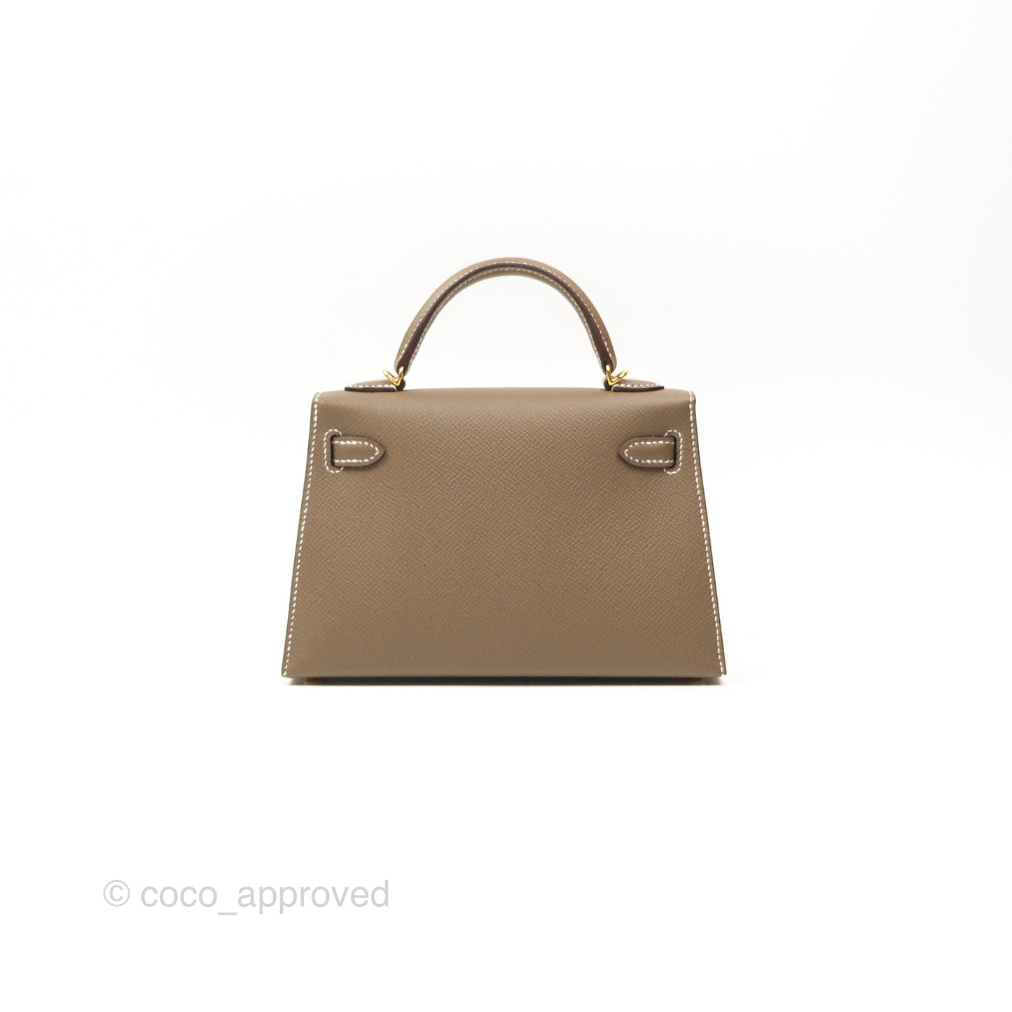 Hermès Mini Kelly II Etoupe Epsom Gold Hardware
