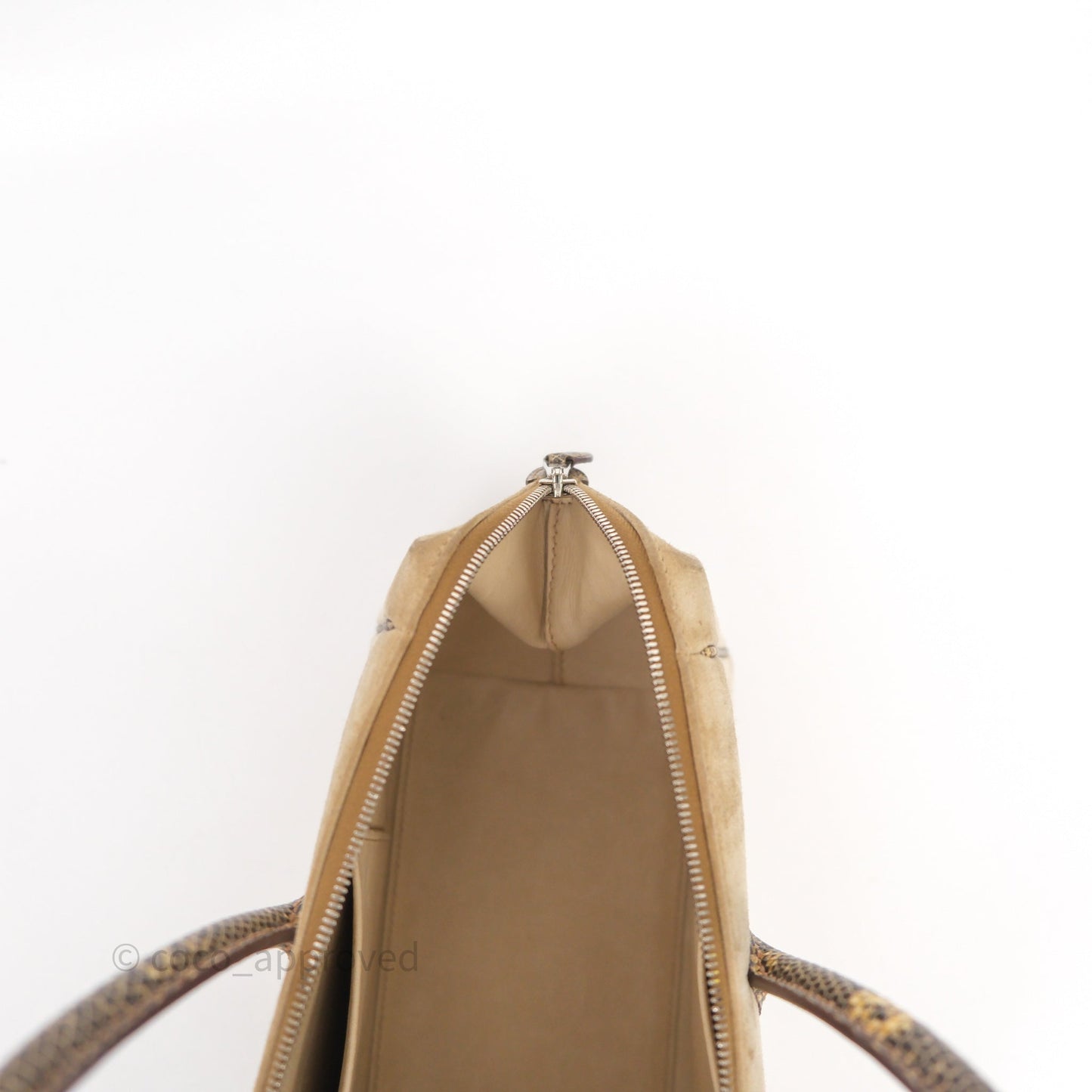 Hermès Beige Veau Doblis Salvator Lizard 27 Bombay Palladium Hardware