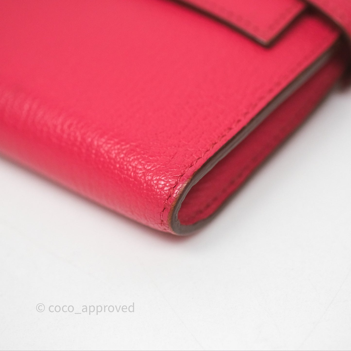 Hermès Kelly Wallet Pink Chevre Mysore Palladium Hardware