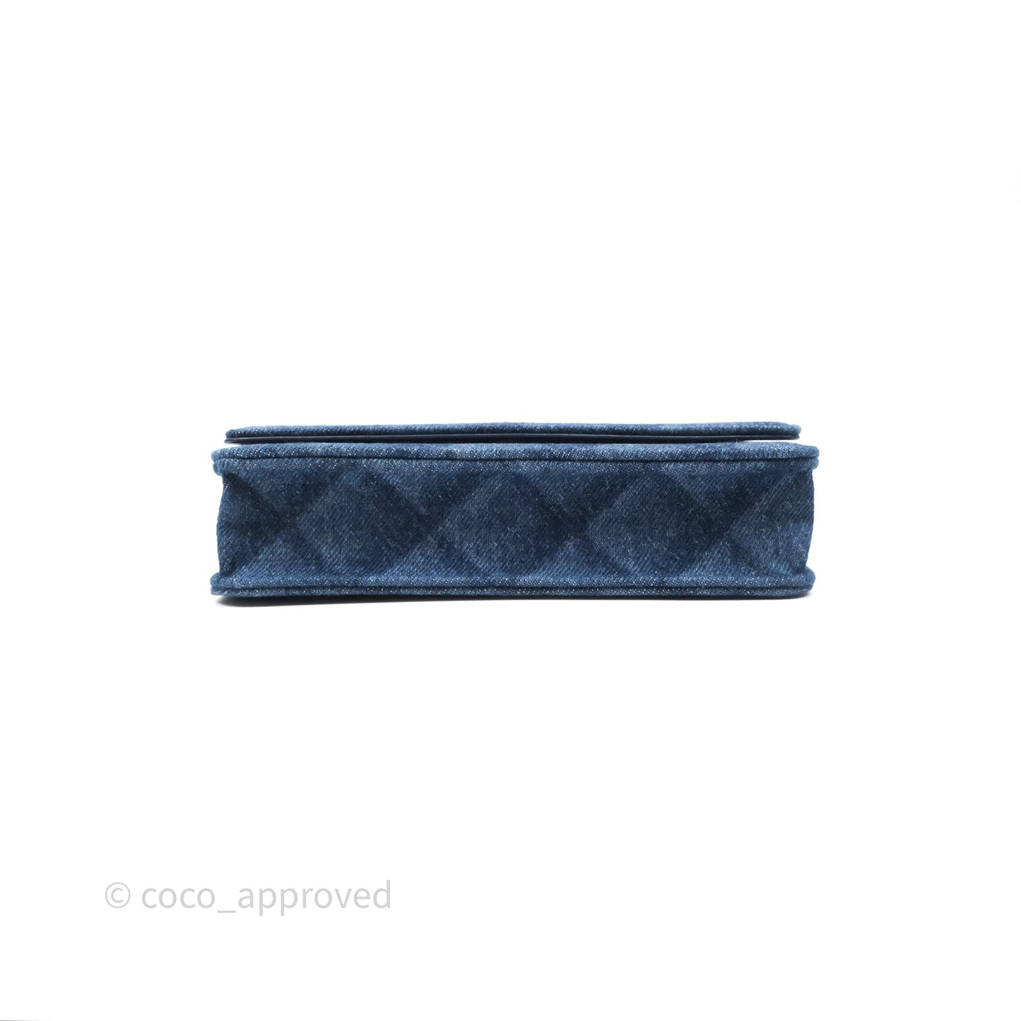 Chanel Quilted Classic Wallet on Chain WOC Denim Gold Hardware