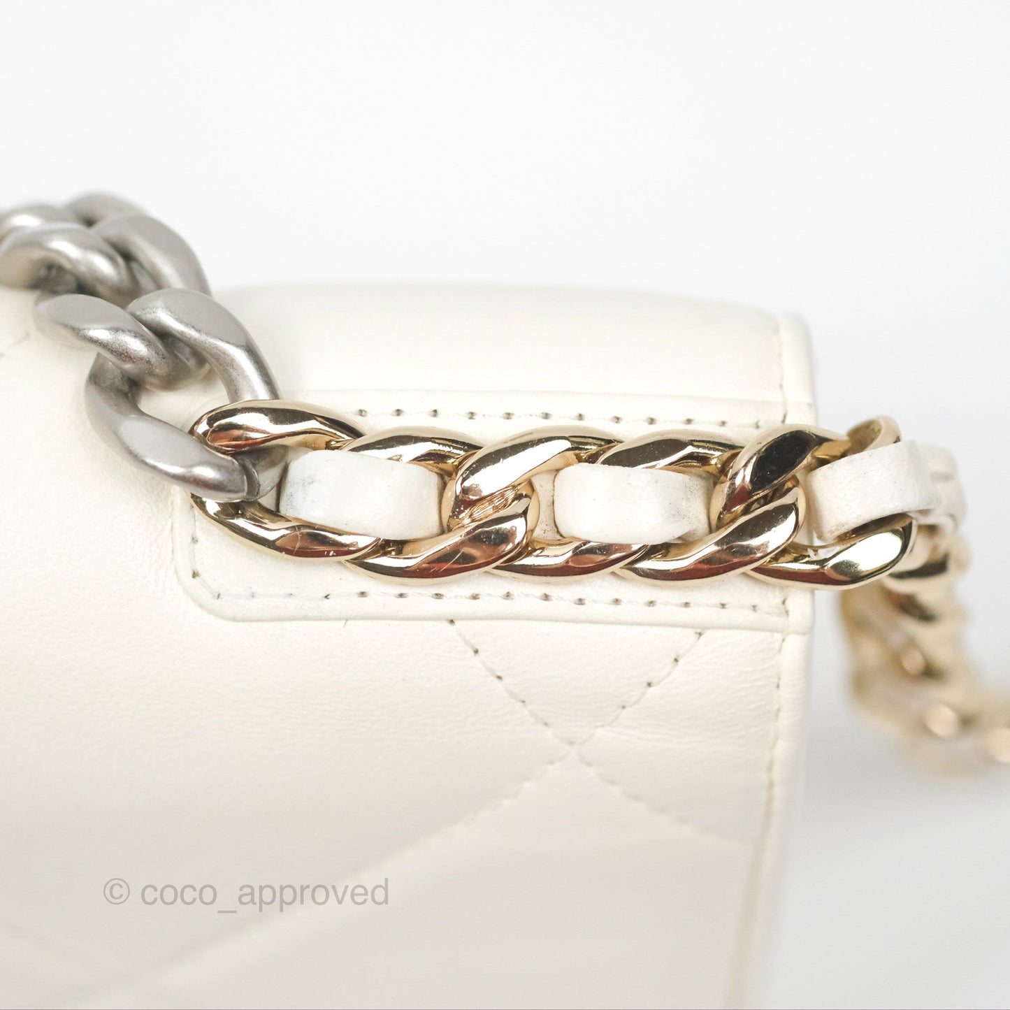 Chanel 19 Wallet on Chain WOC White Mixed Hardware