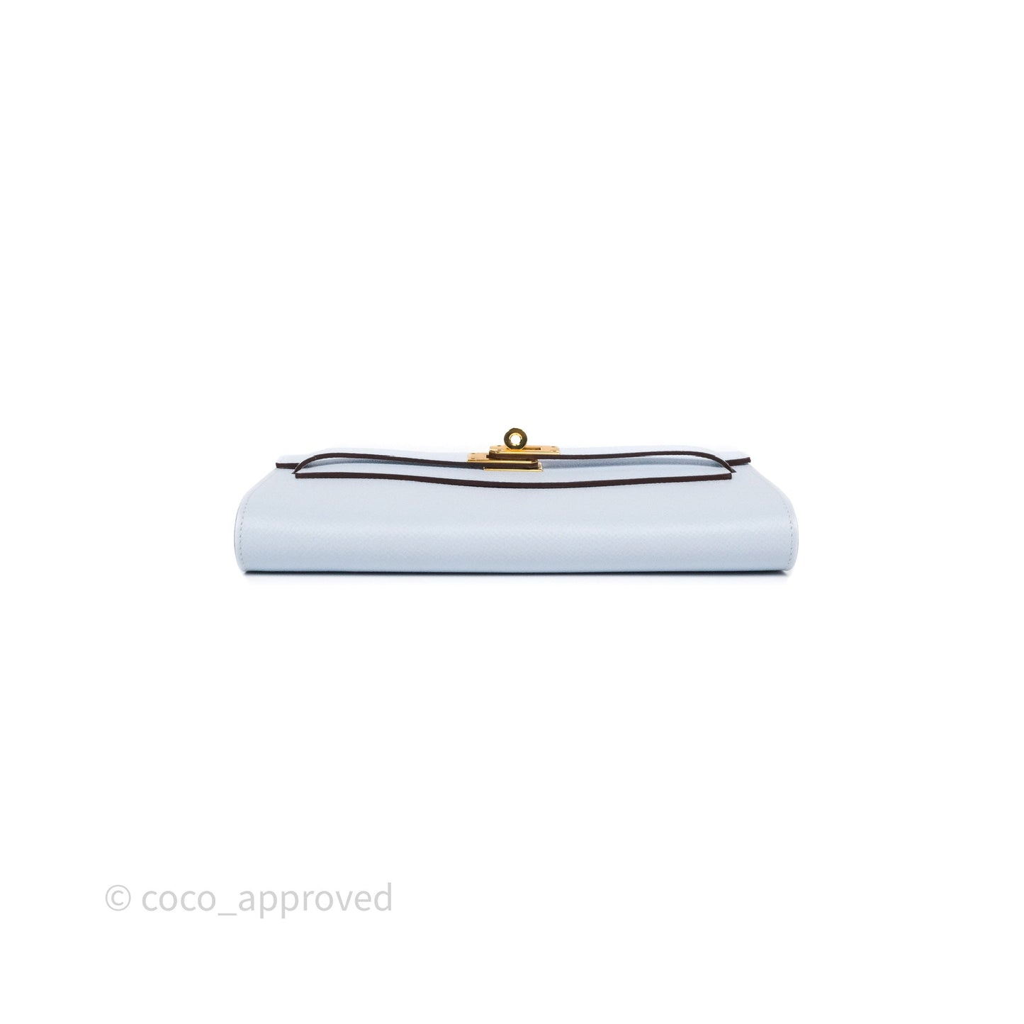 Hermès Kelly To Go Wallet Bleu Brume T0 Epsom Gold Hardware