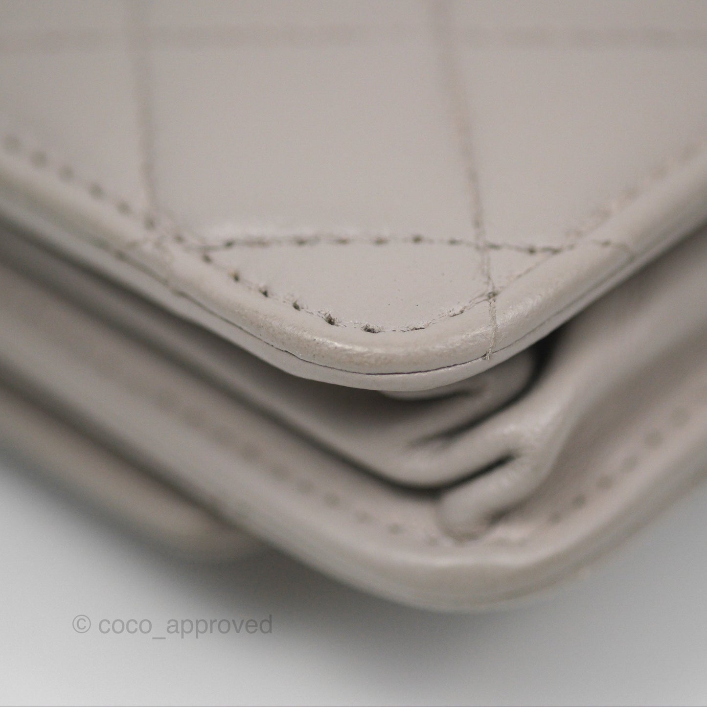 Chanel Trendy CC WOC Quilted Grey Lambskin Gold Hardware