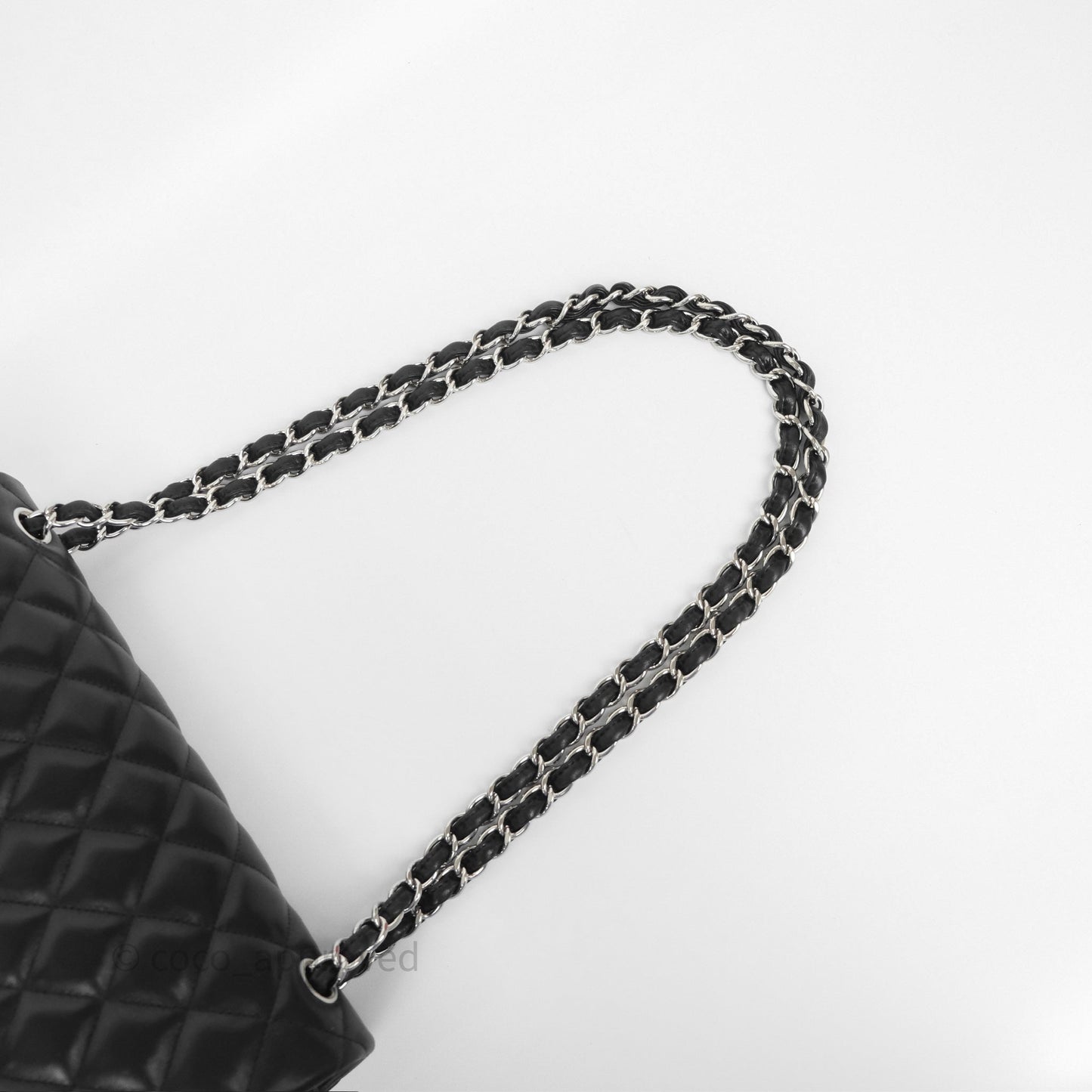 Chanel Jumbo Double Flap Black Lambskin Silver Hardware⁣⁣