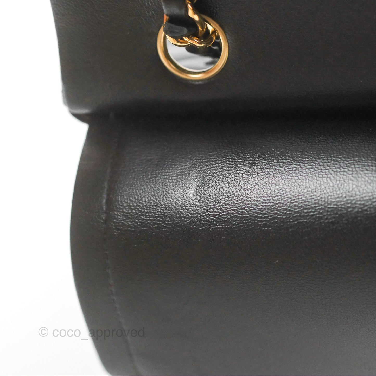 Chanel Small Classic Quilted Flap Black Lambskin Gold Hardware