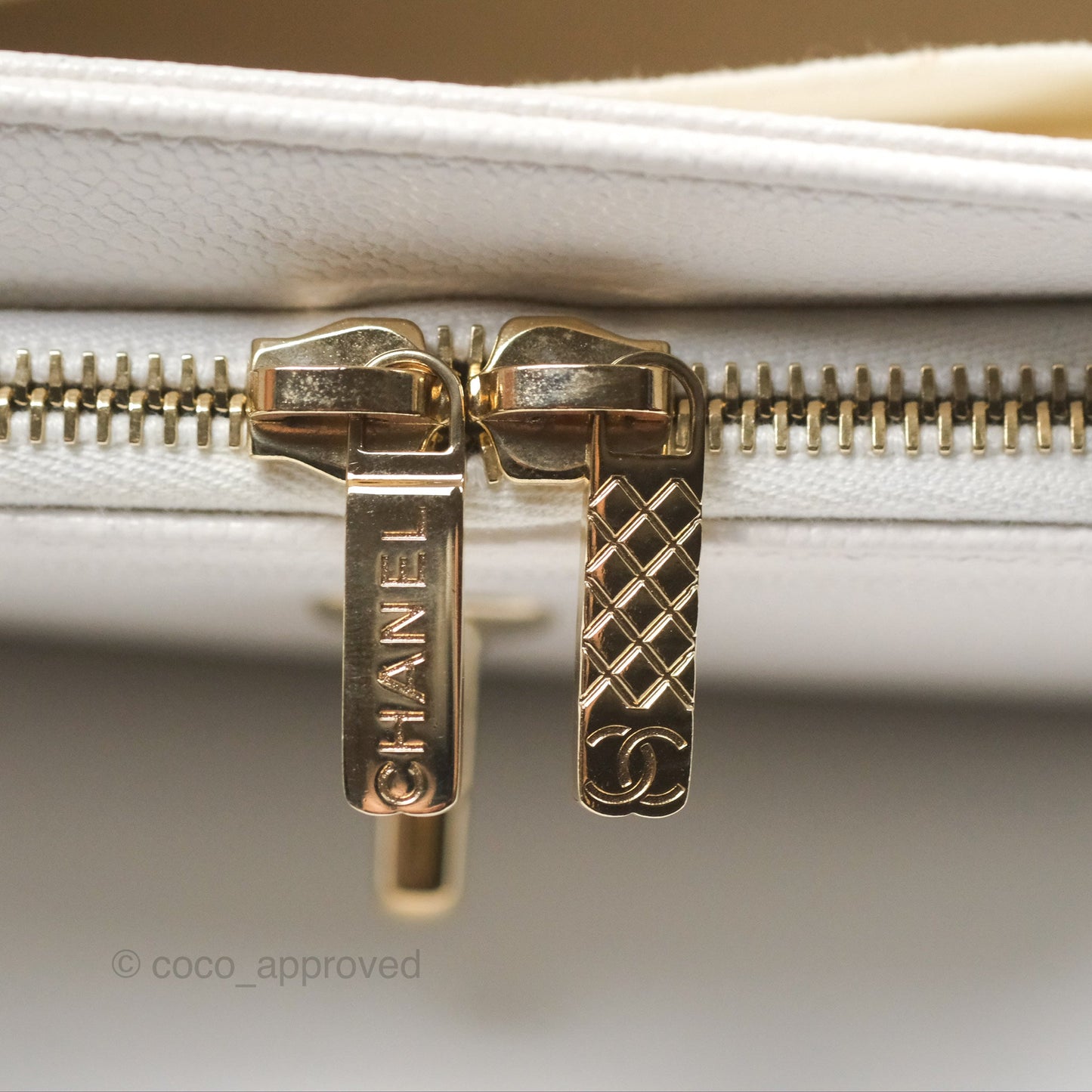 Chanel Quilted Small Business Affinity Flap White Caviar Gold Hardware