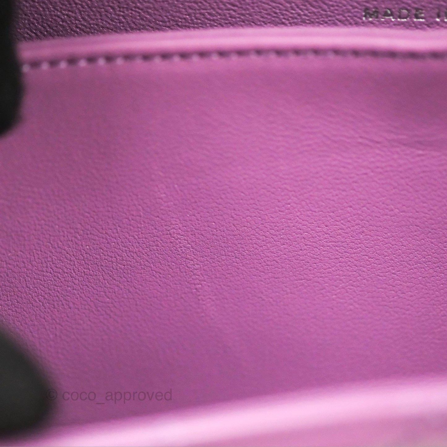 Chanel Small Classic Quilted Flap Purple Lambskin Silver Hardware