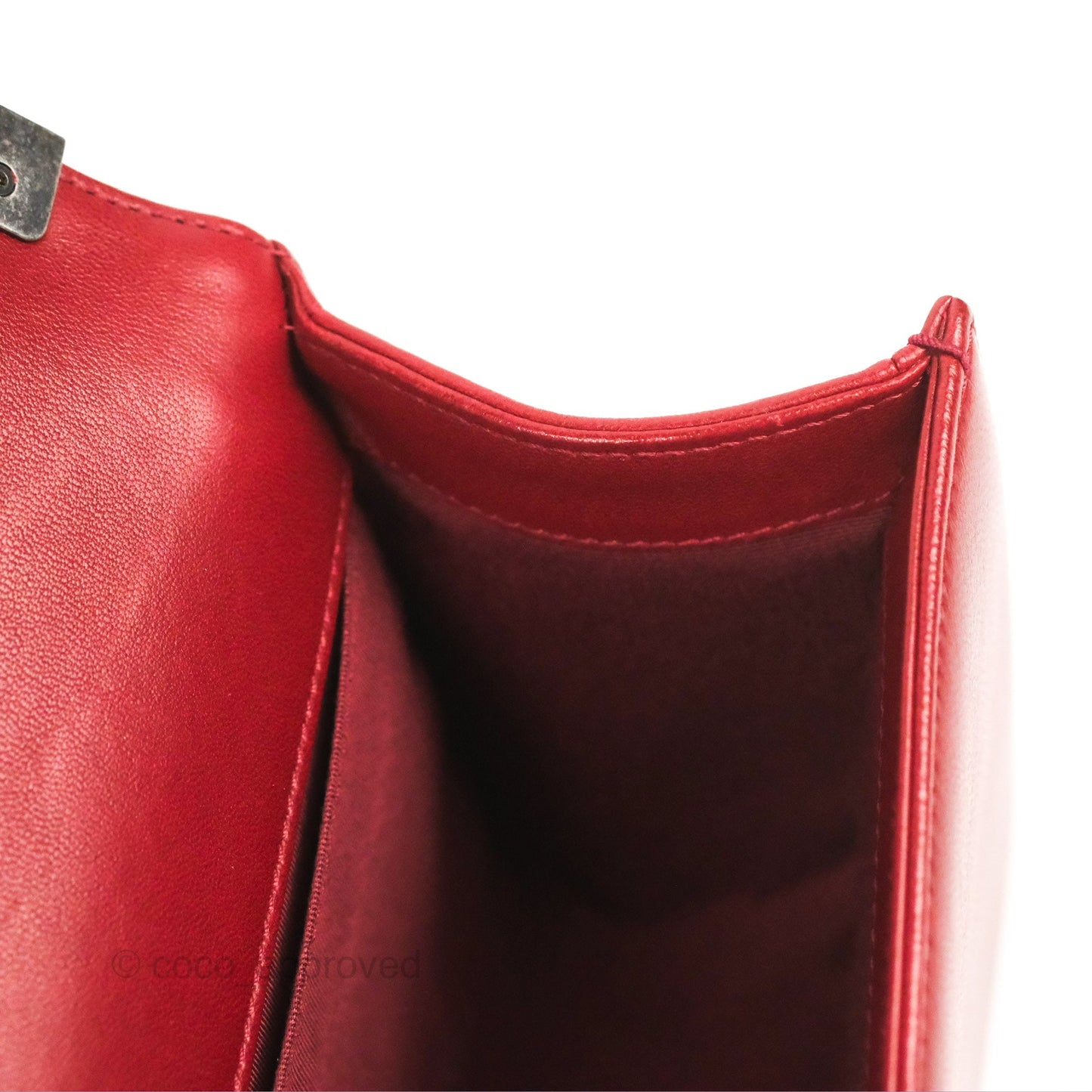Chanel Quilted Medium Boy Dark Red Calfskin Ruthenium Hardware