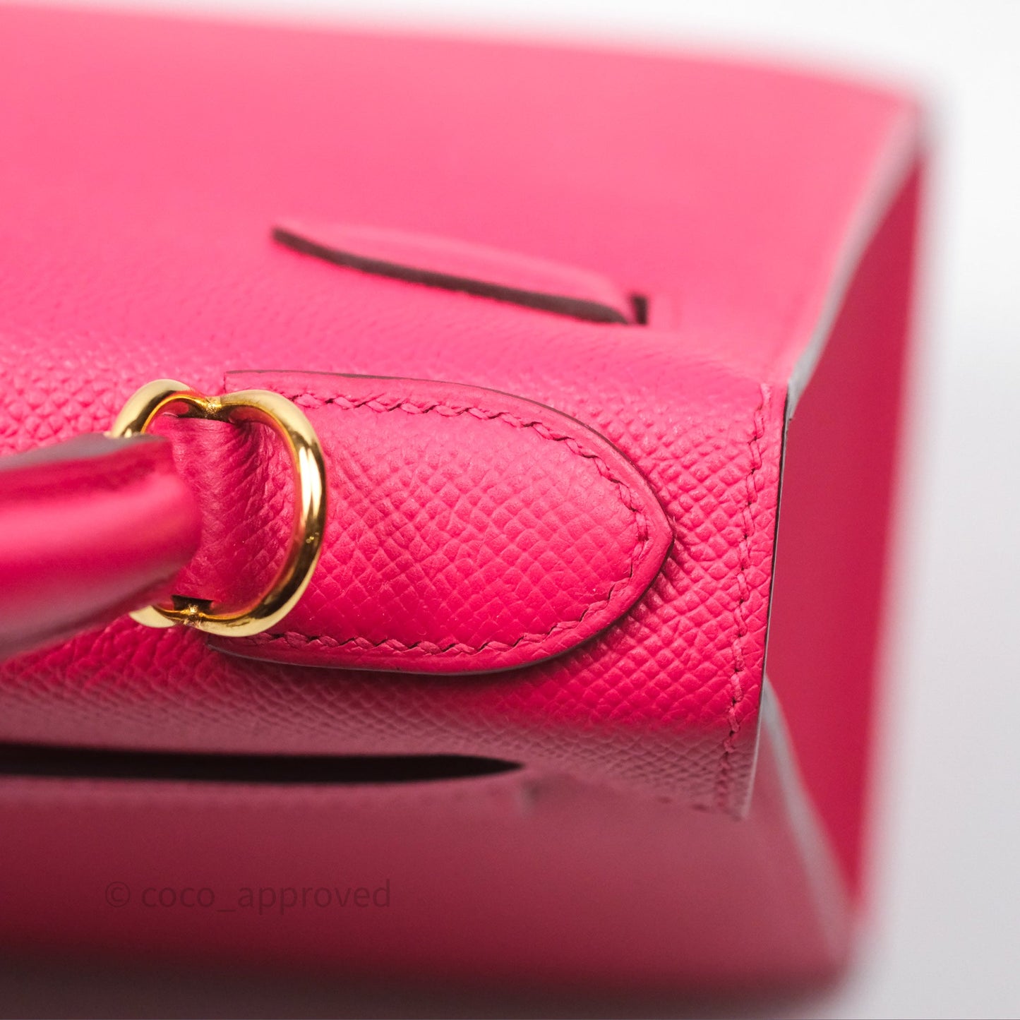 Hermès Kelly 28 Sellier Rose Extreme I6 Epsom Gold Hardware