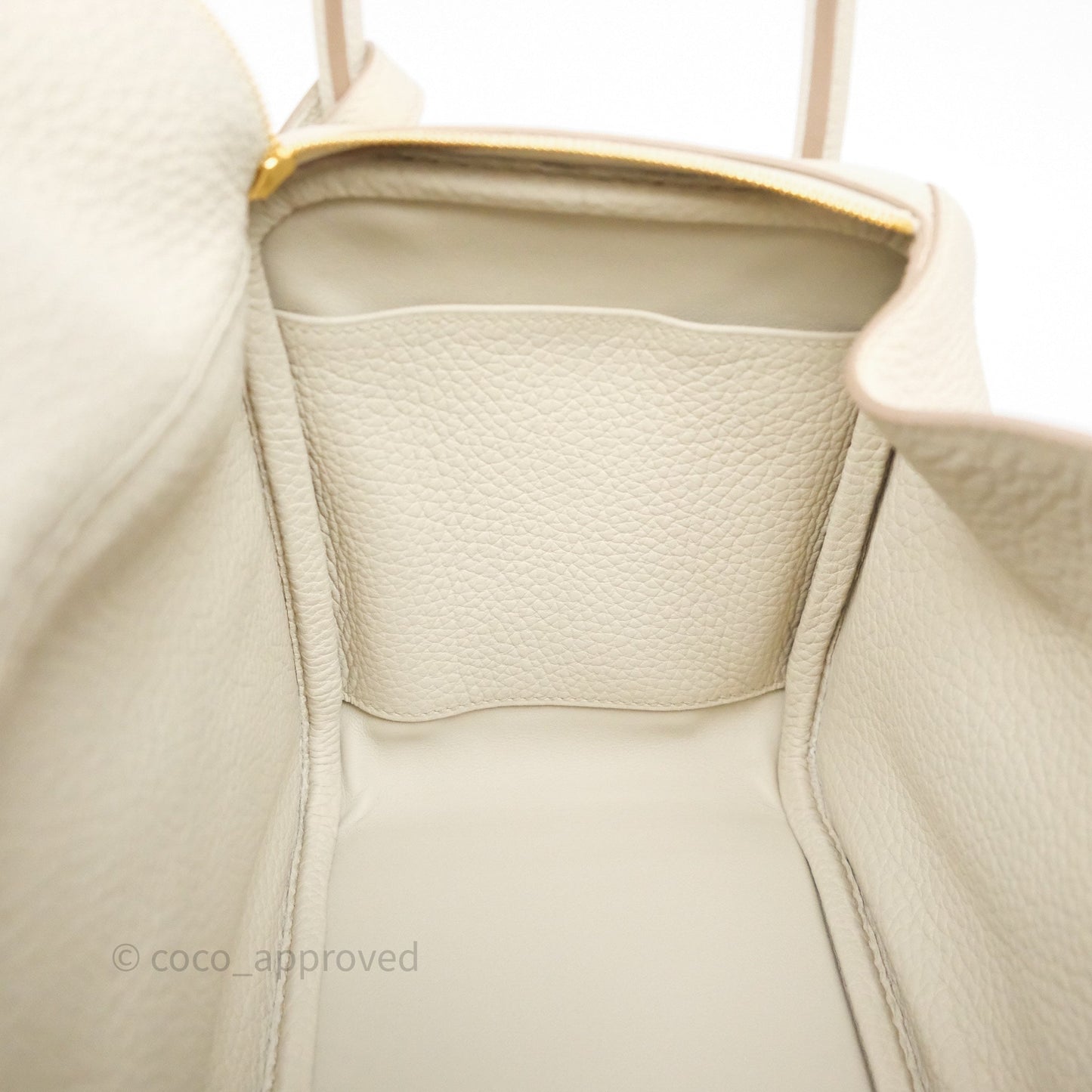 Hermès Lindy 26 Beton 8L Clemence Gold Hardware