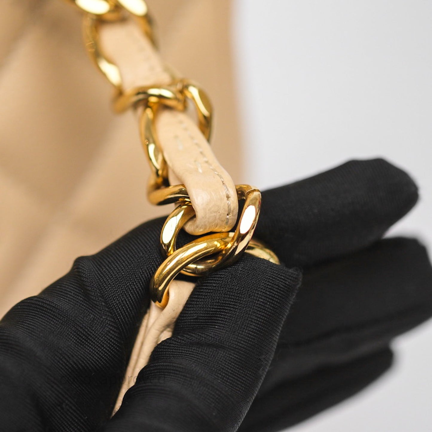 Chanel PST Tote Beige Caviar Gold Hardware