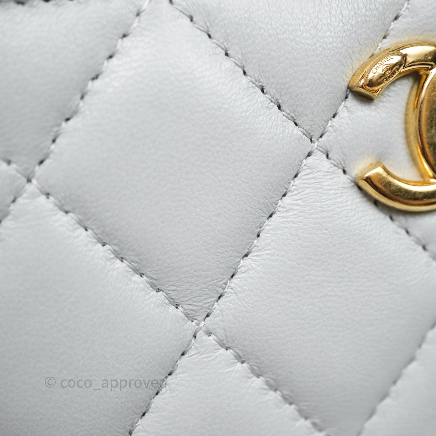 Chanel Coco Chain Vanity Blue Lambskin Gold Hardware