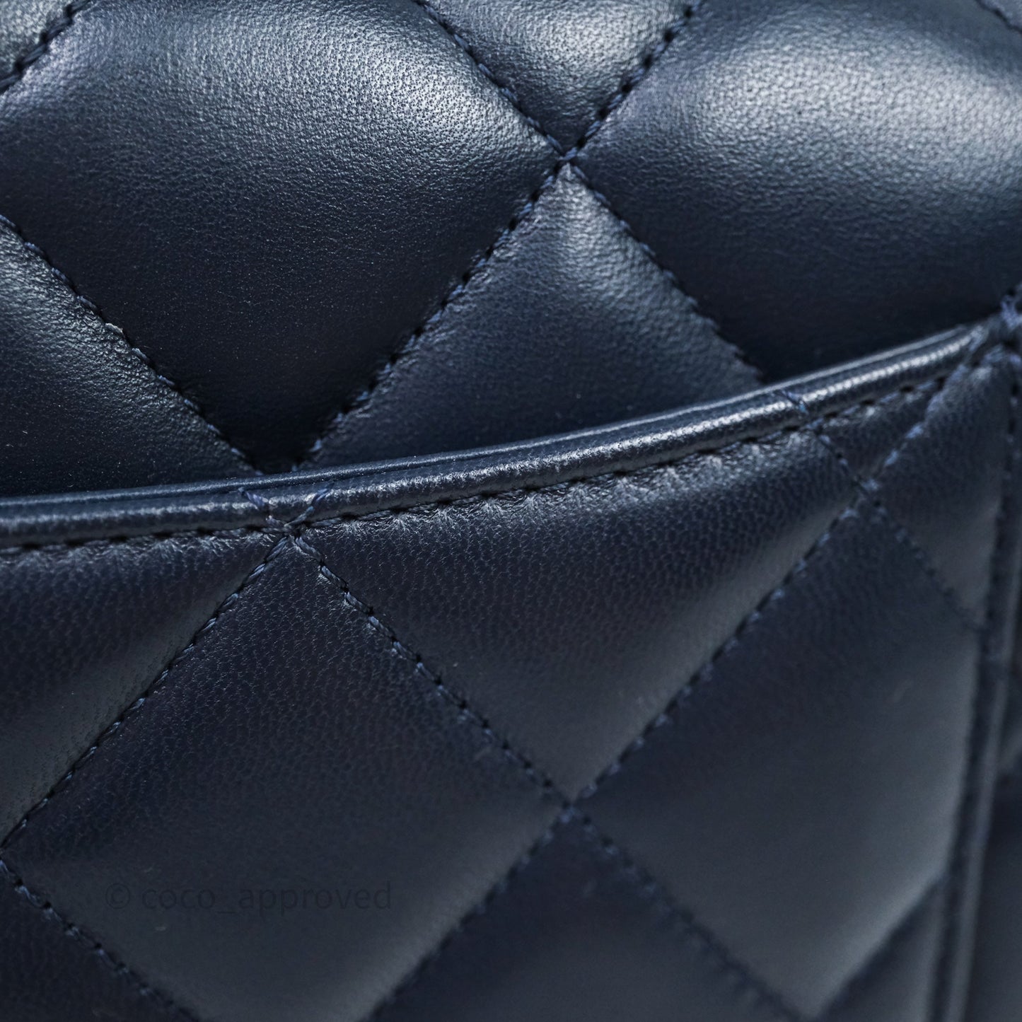 Chanel Small Trendy CC Navy Lambskin Gold Hardware