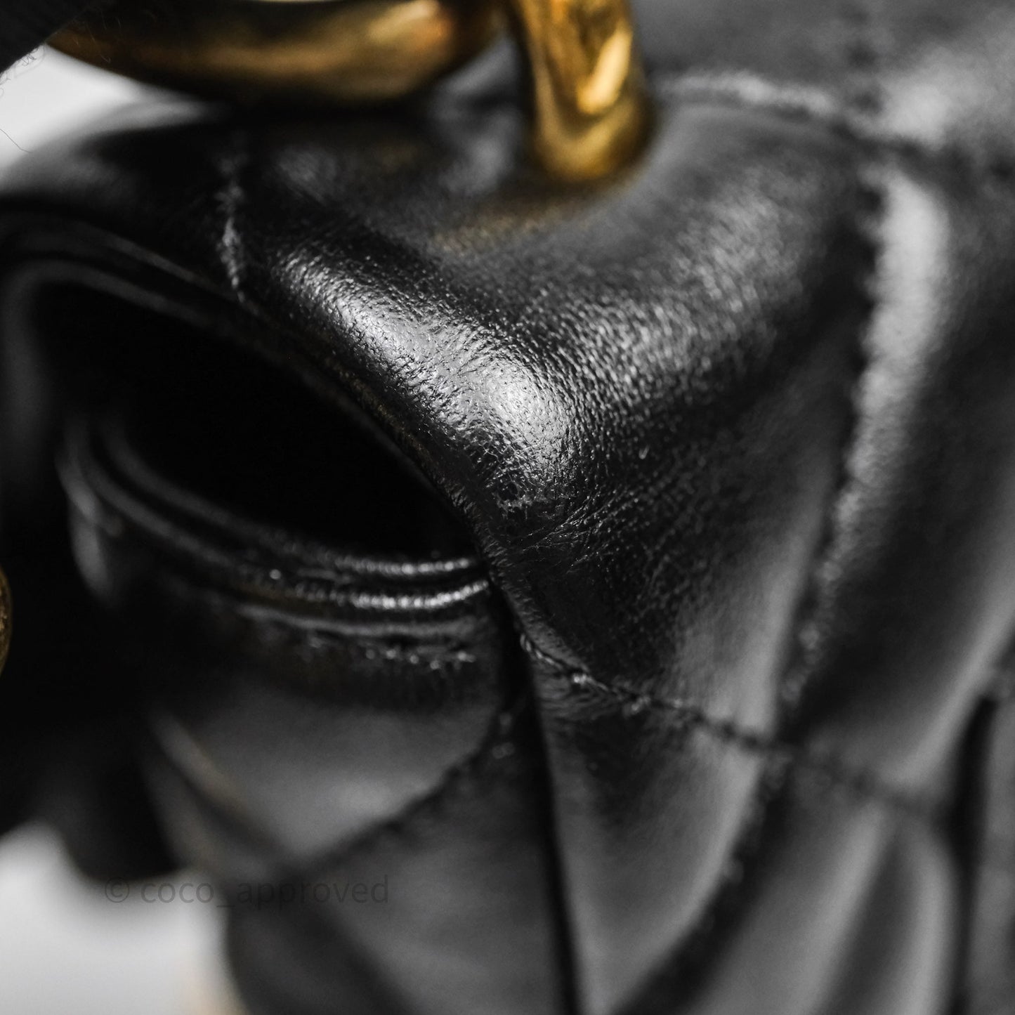 Chanel Small Funky Town Black Lambskin Aged Gold Hardware