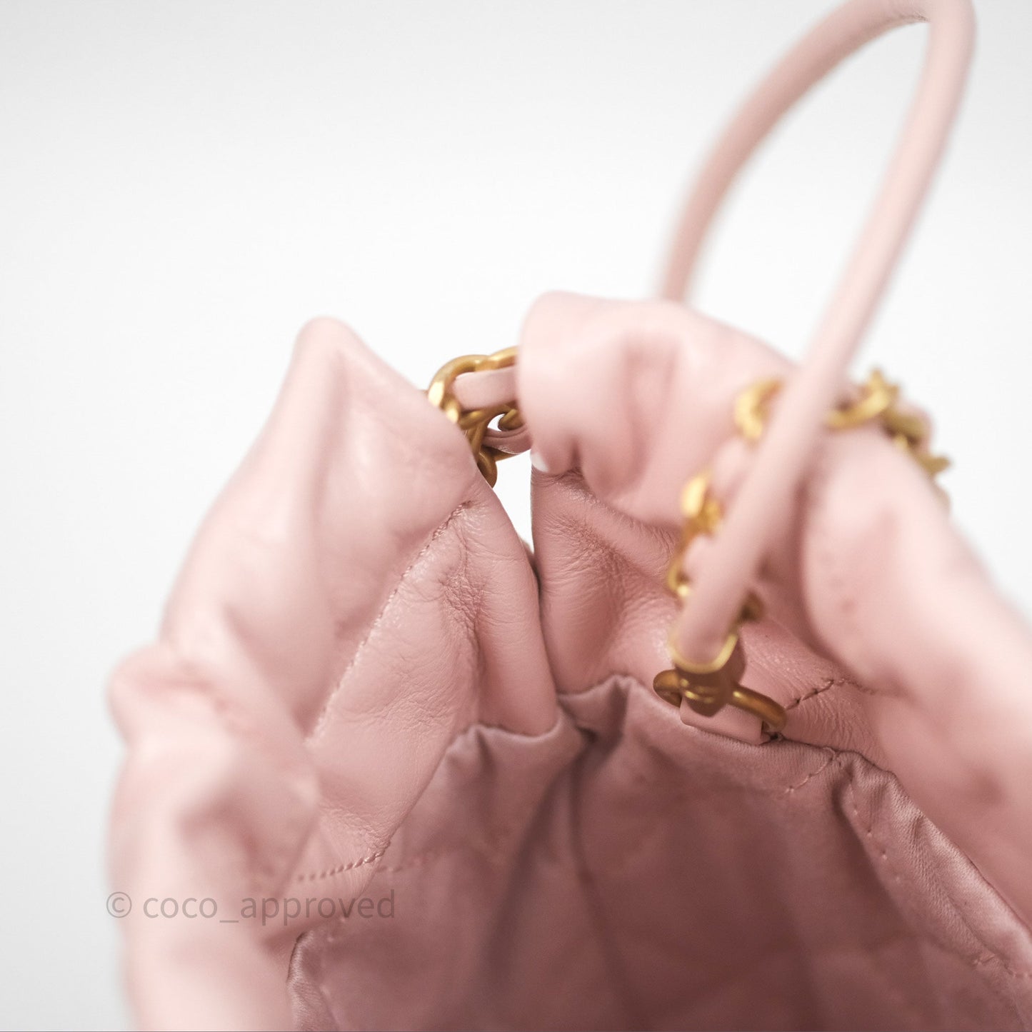 Chanel 22 Mini Bag Light Pink Crumpled Calfskin