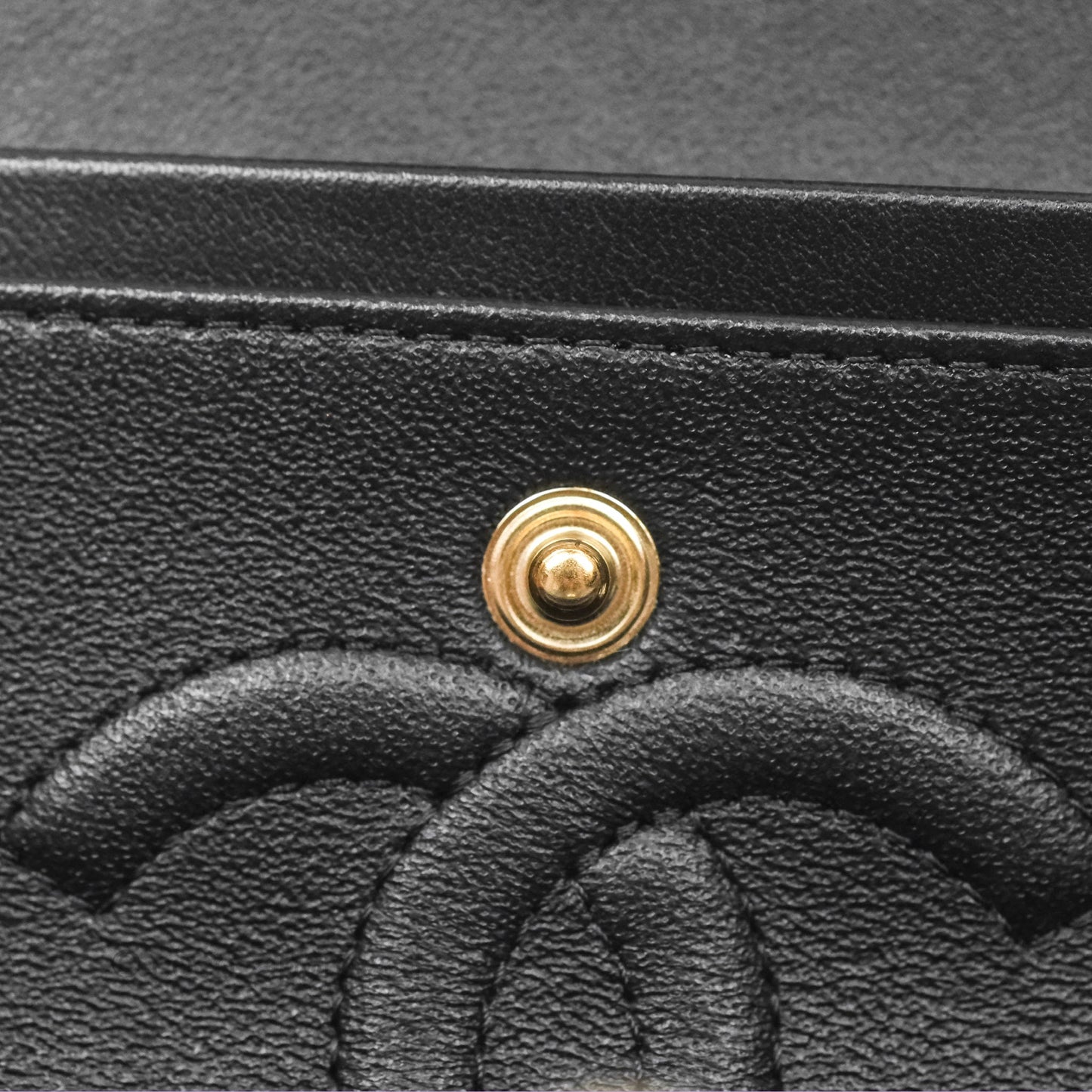 Chanel Small Classic Chevron Flap Black Lambskin Gold Hardware