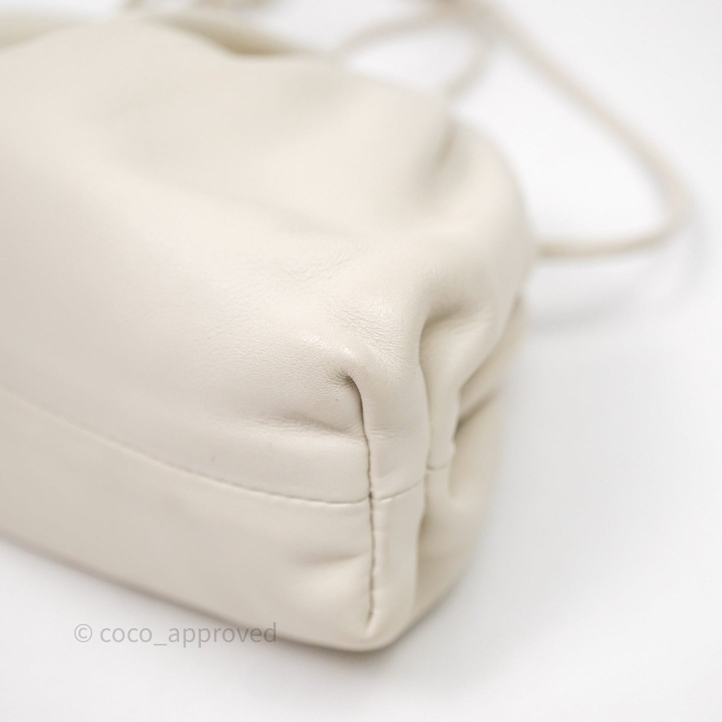 Bottega Veneta The Mini Pouch Ivory Calfskin