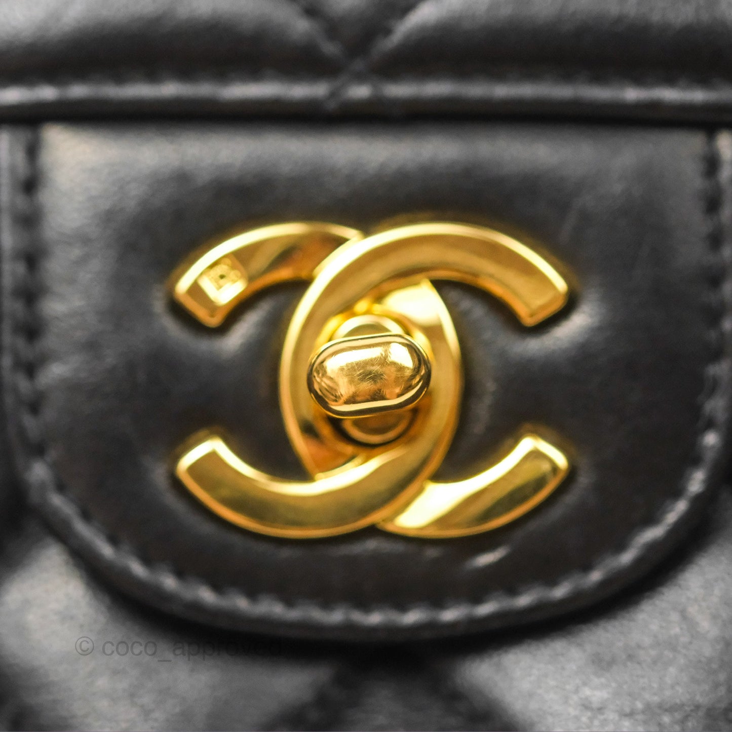 Chanel Vintage Camera Bag Black Lambskin 24K Gold Hardware