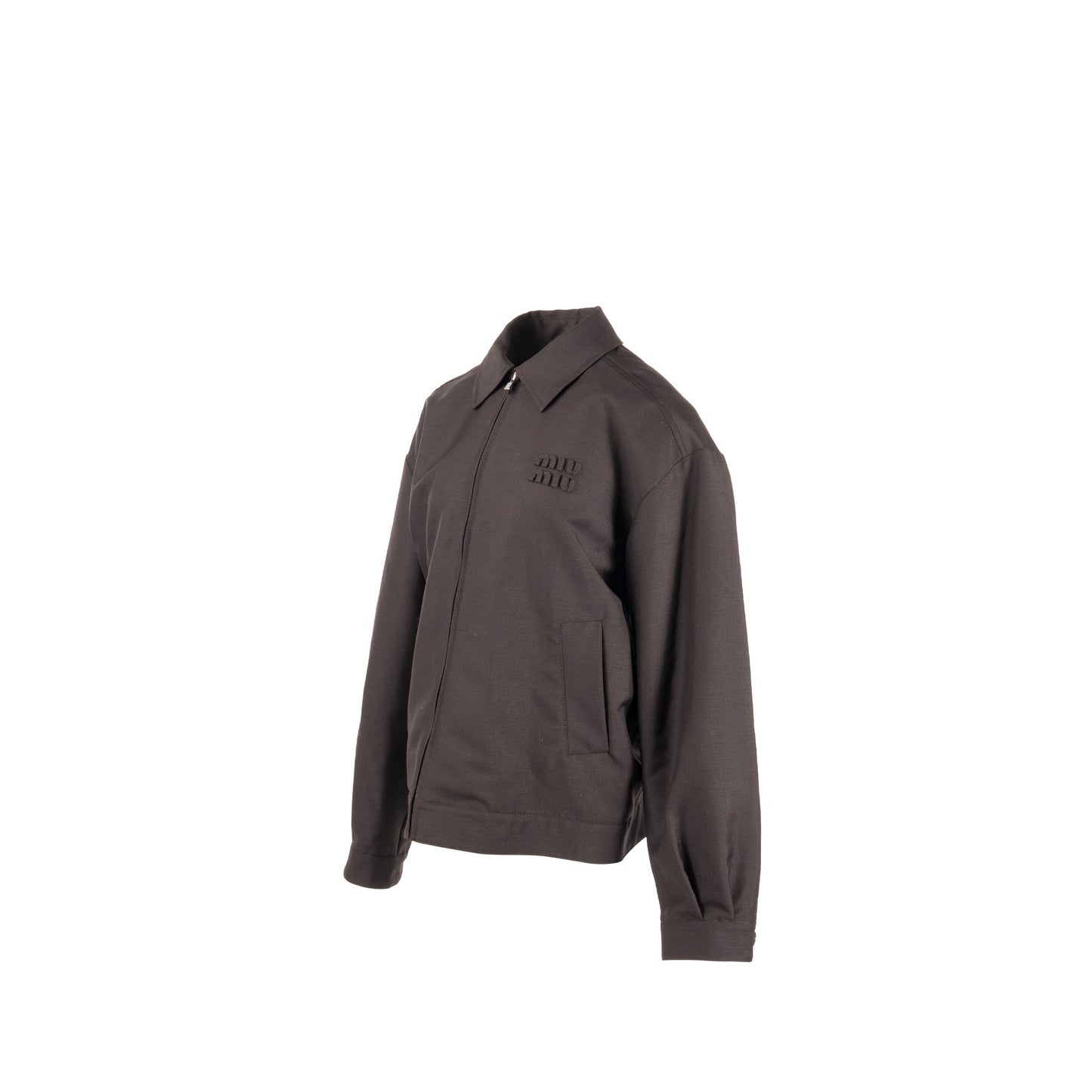 Miu Miu Size 40 Mohair Blouson Jacket Mohair/Virgin Wool Ebony