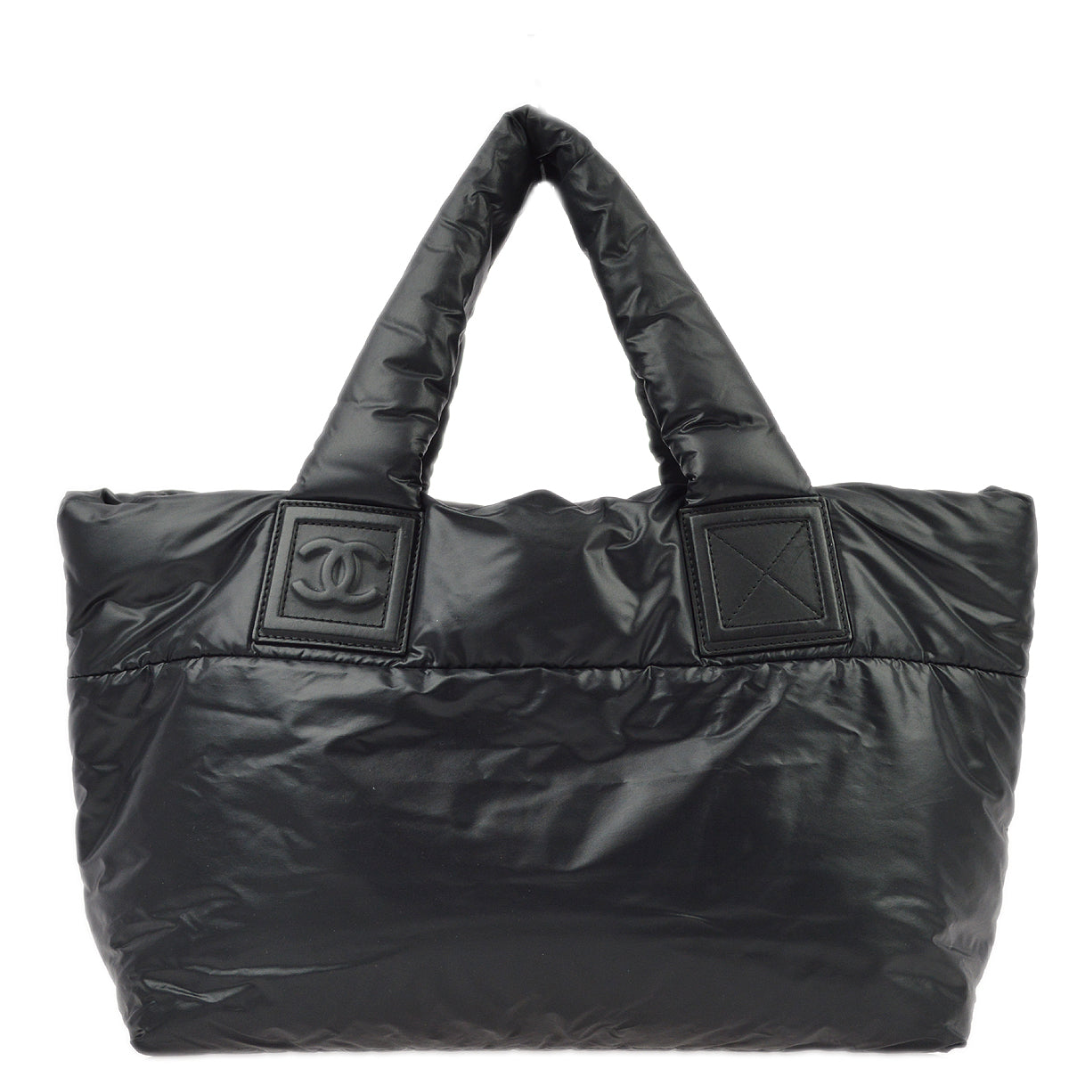 Luxury Chanel Black Nylon Coco Cocoon Tote Handbag