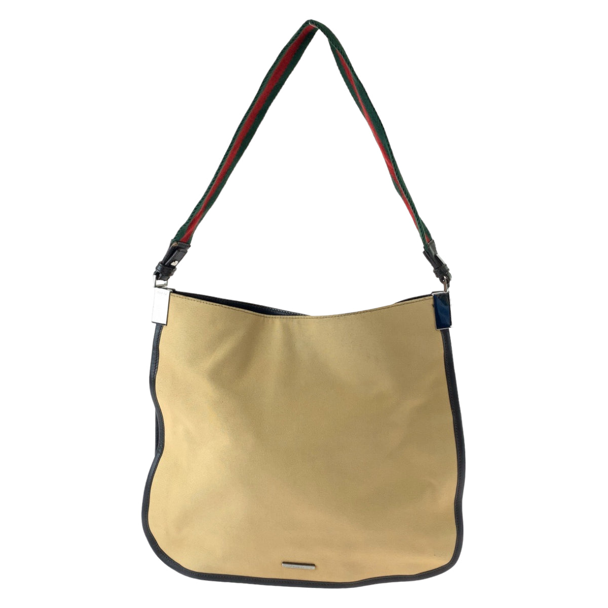 Luxury Gucci Trending 2025 Canvas Shoulder Bag Beige Red Green Silver Hardware