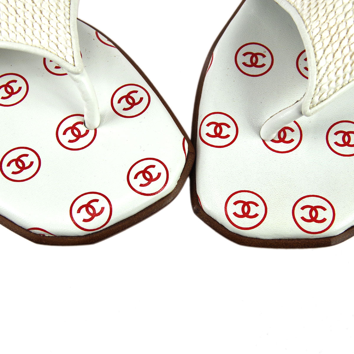 Luxury Chanel * Spring 2001 Mule Sandals Shoes #36